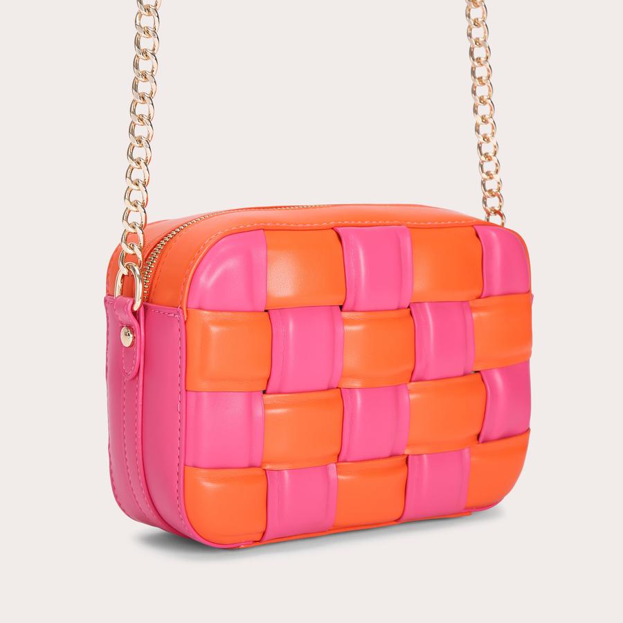 LEXI 2 X BODY Fuchsia Orange Cross Body Bag by CARVELA