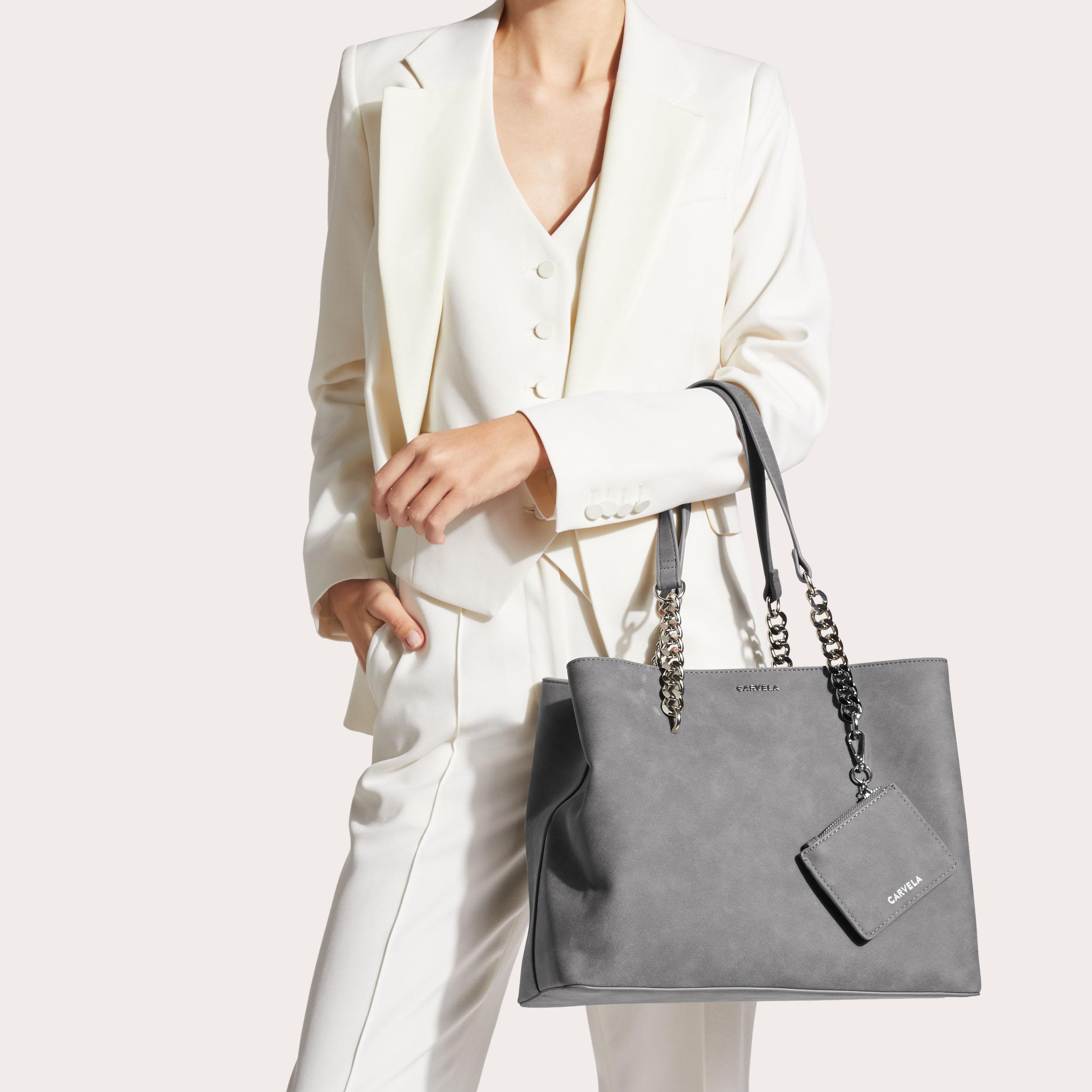 CAMMIE 2 Light Grey Tote Bag by CARVELA