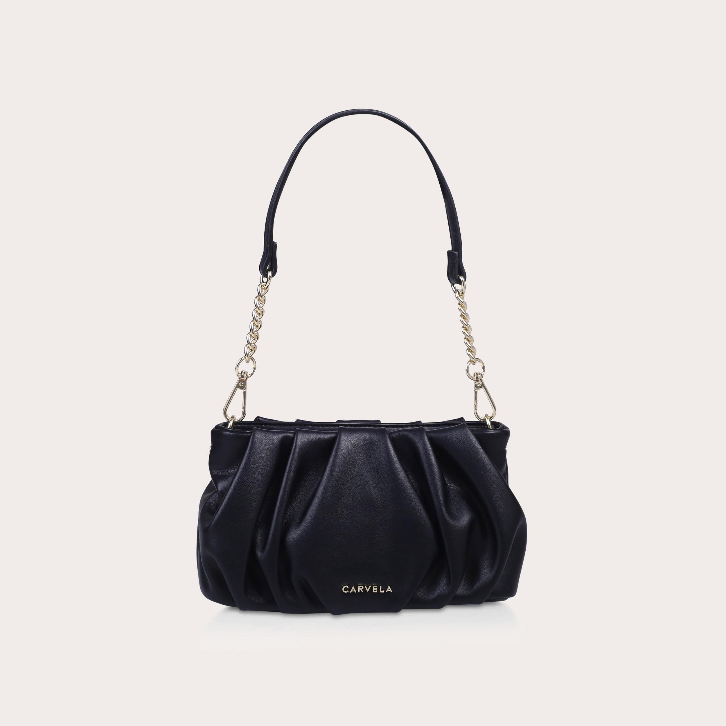 Carvela black 2024 clutch bag