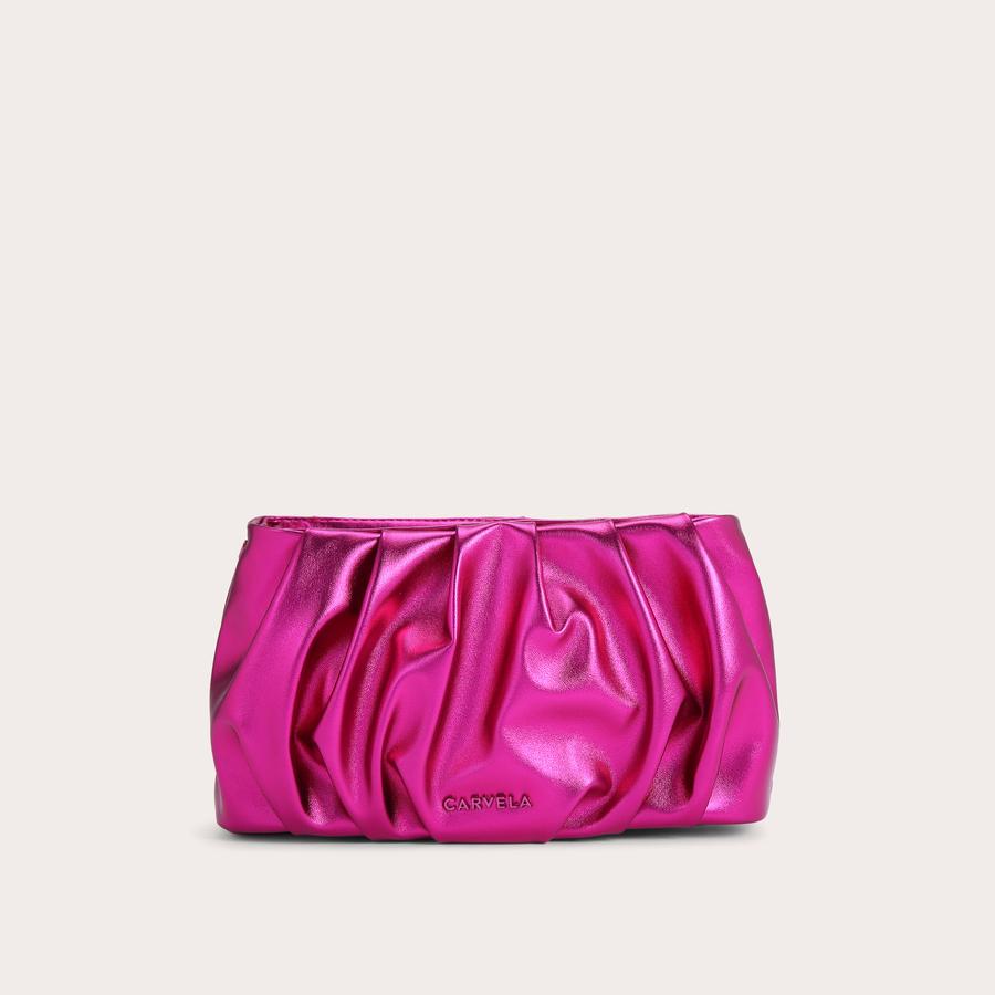 Metallic pink clutch bag hotsell