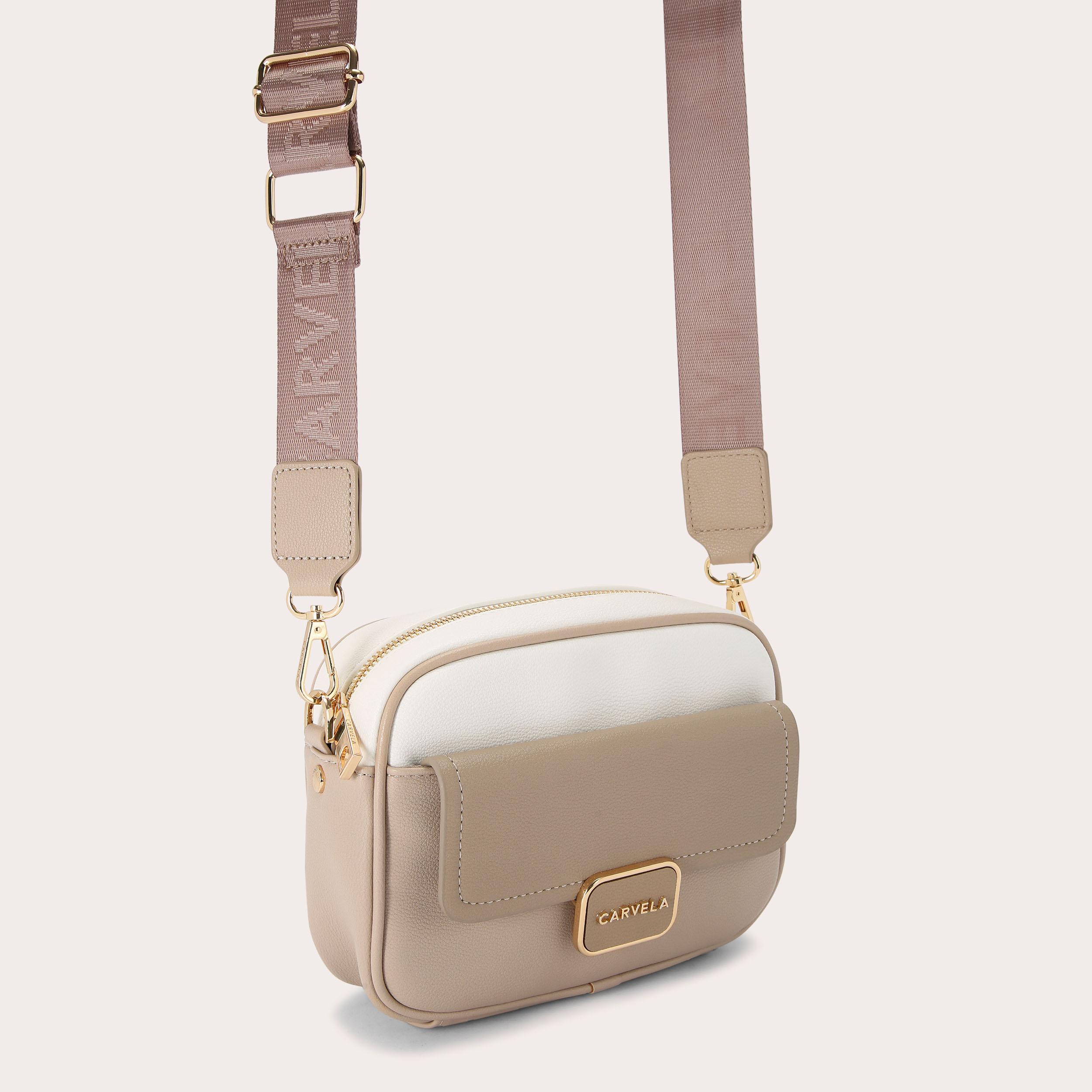 BOXY X BODY Taupe Cross Body Bag by CARVELA