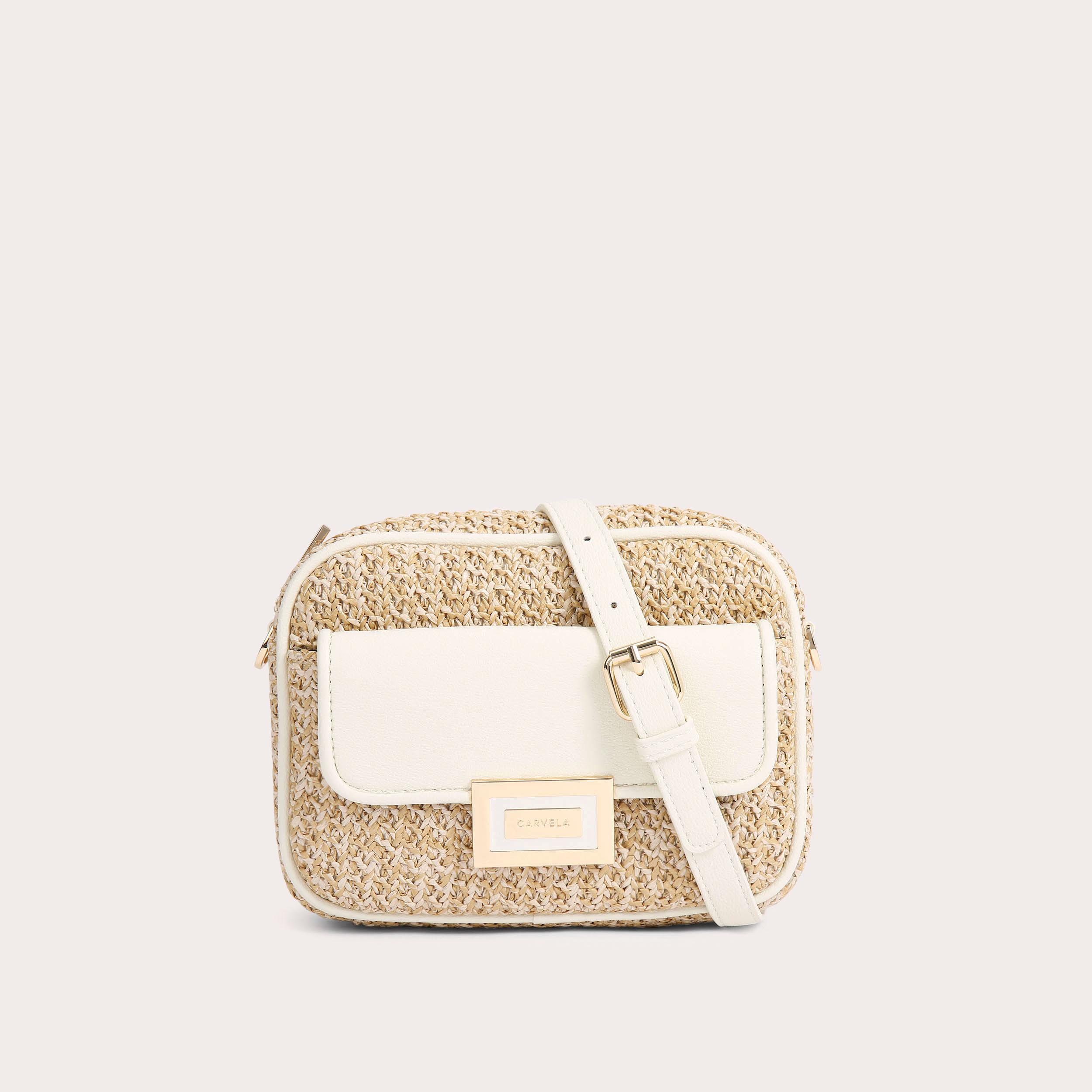 BOXY X BODY Natural Cross Body Bag by CARVELA