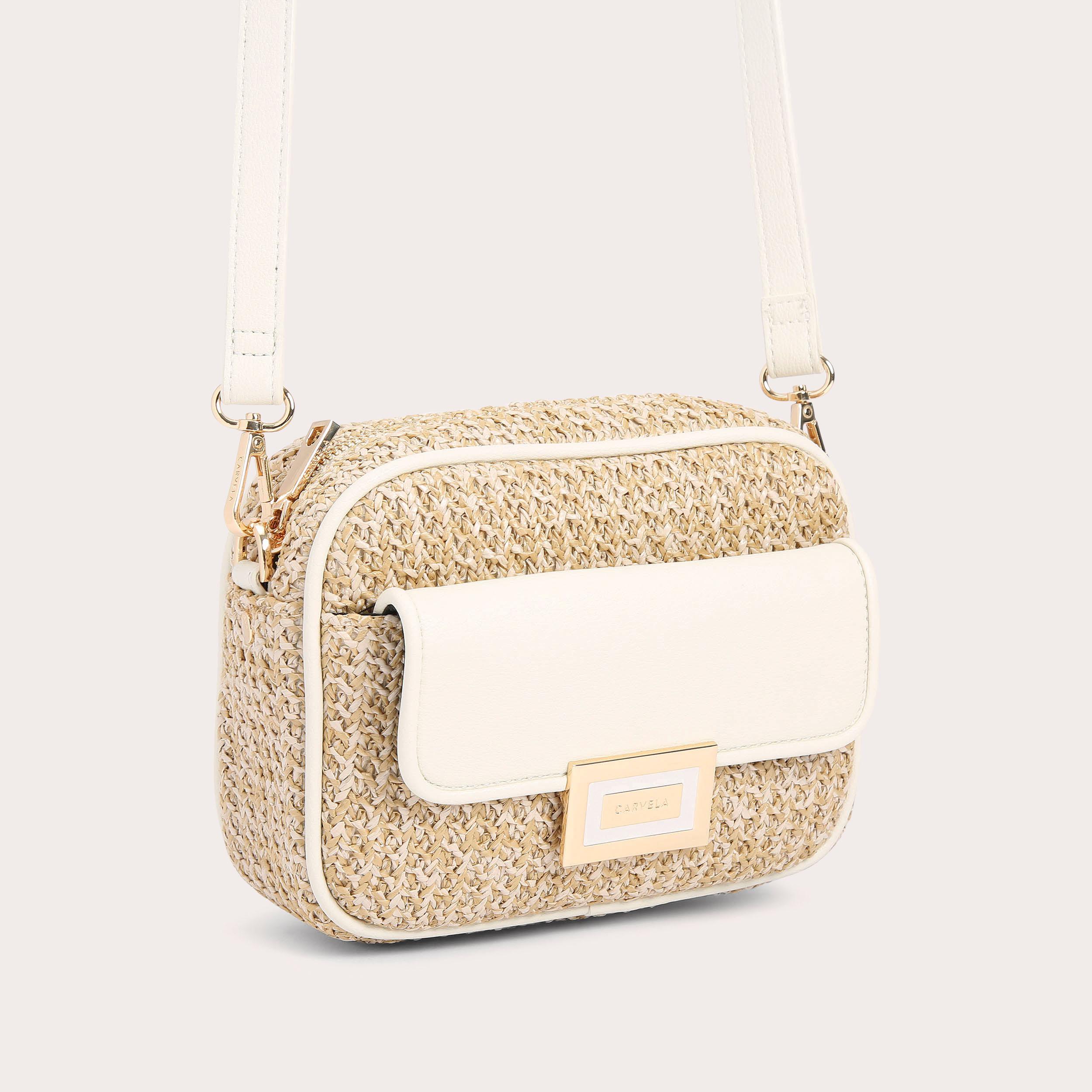BOXY X BODY Natural Cross Body Bag by CARVELA