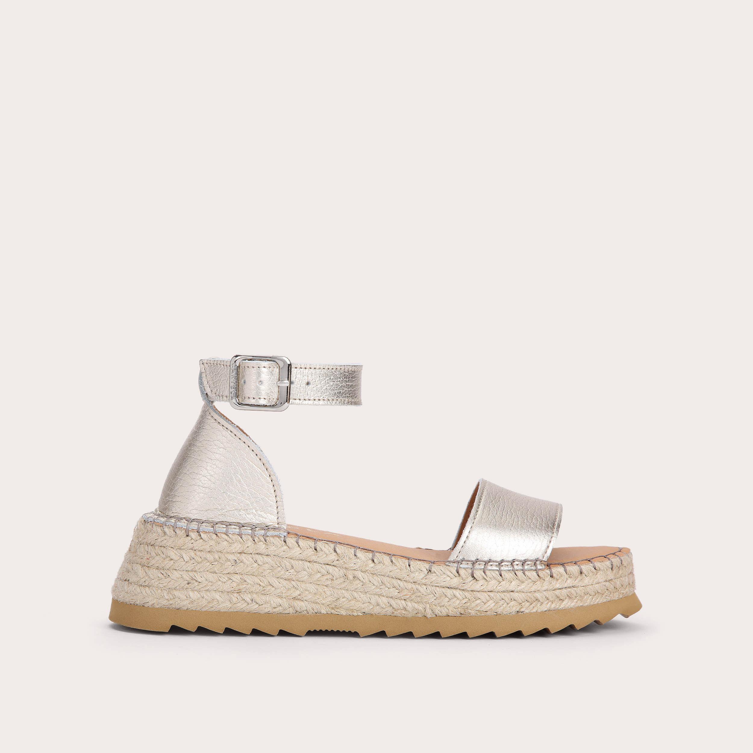 CHASE SANDAL Gold Leather Espadrille Sandals by CARVELA COMFORT