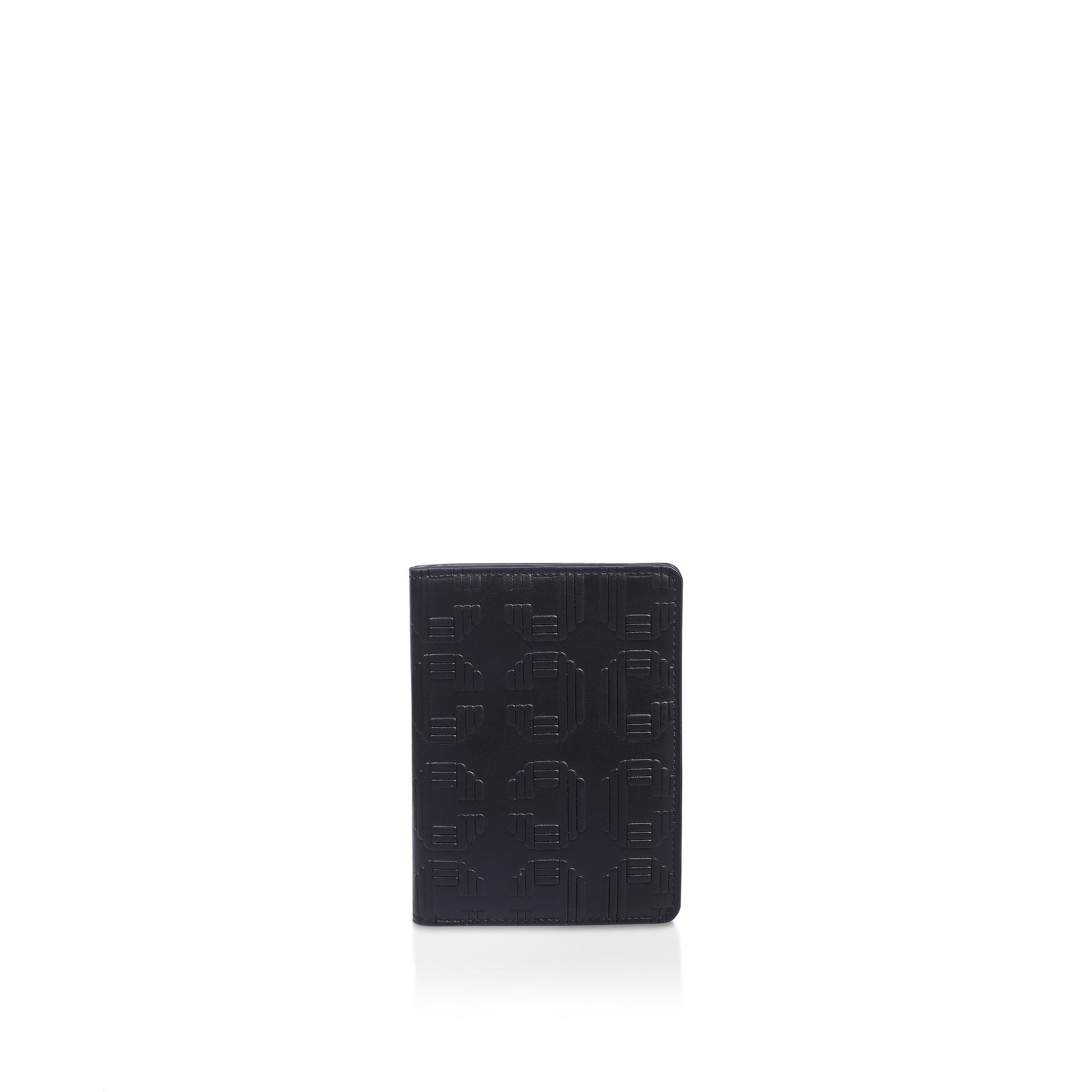 C PASSPORT HOLDER Black Monogram Passport Holder by CARVELA