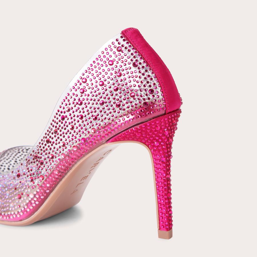 LOVEBIRD VINYL Fuchsia Crystal Heels by CARVELA