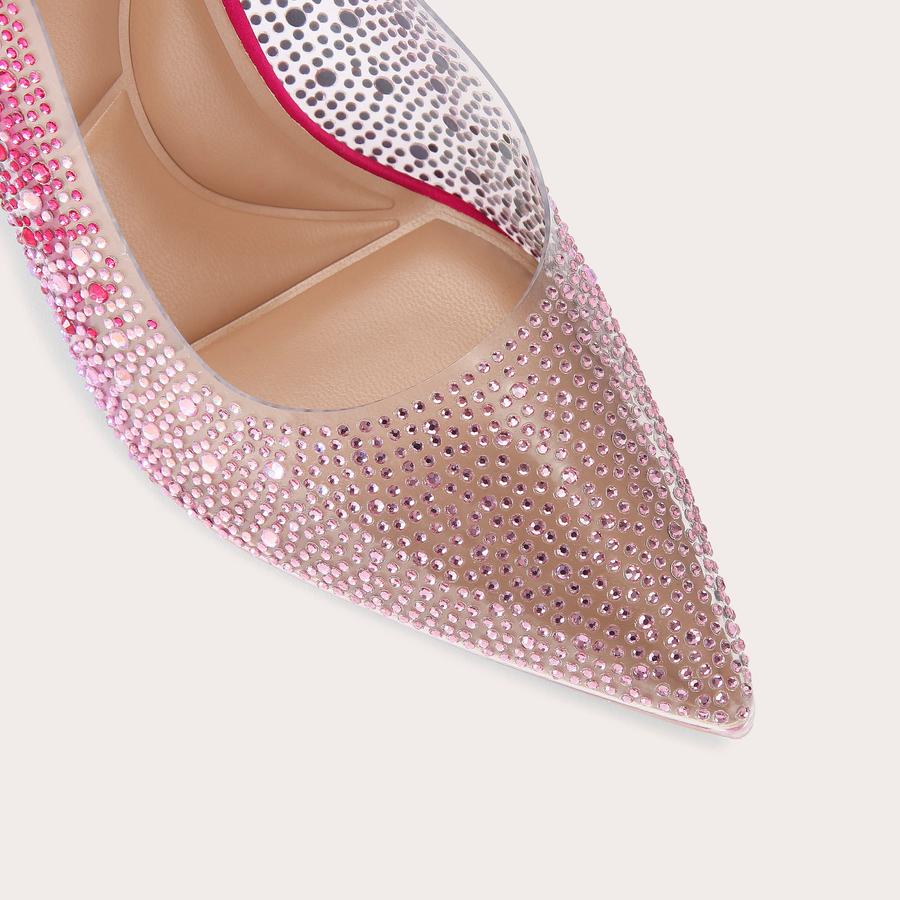 LOVEBIRD VINYL Fuchsia Crystal Heels by CARVELA
