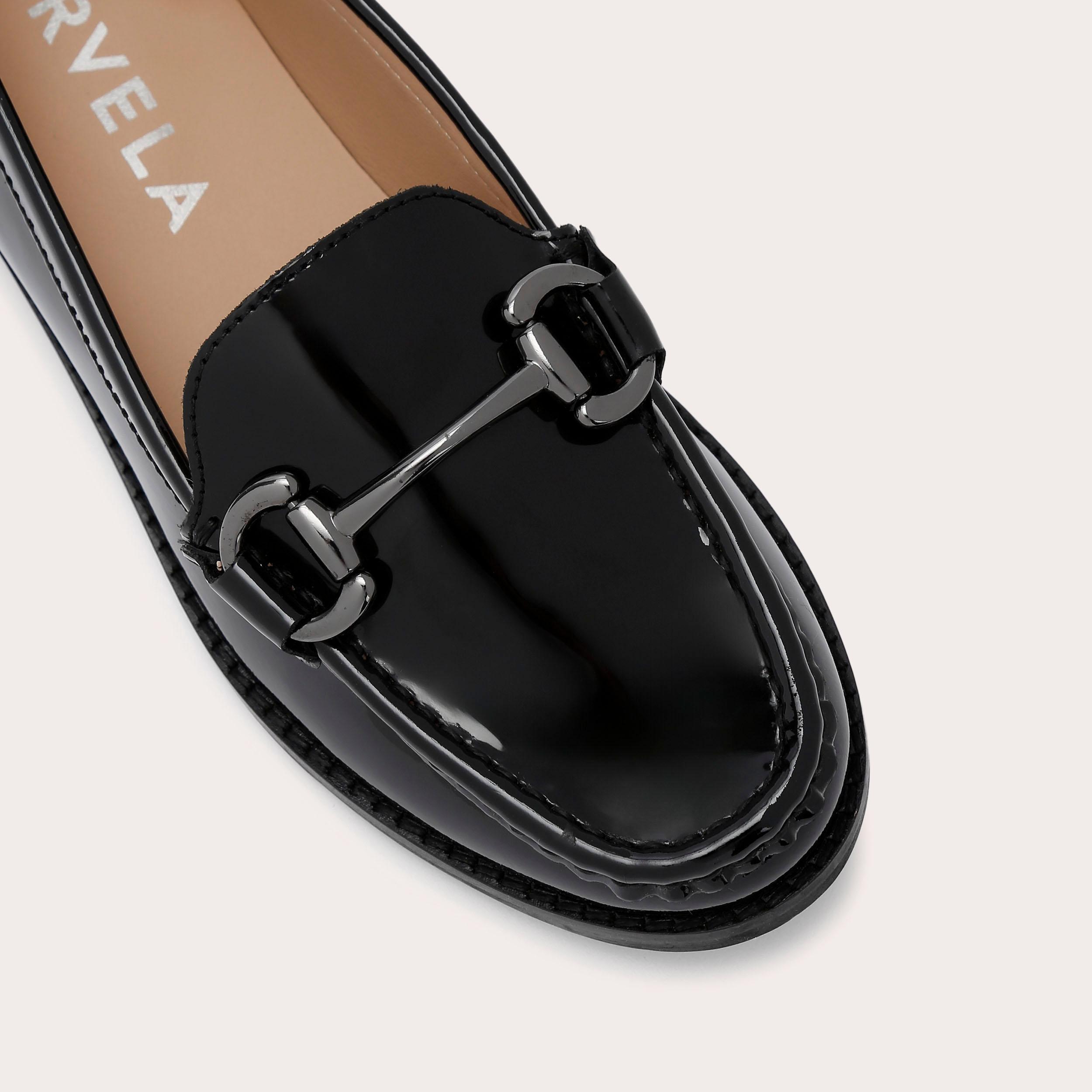 Carvela black cheap loafers