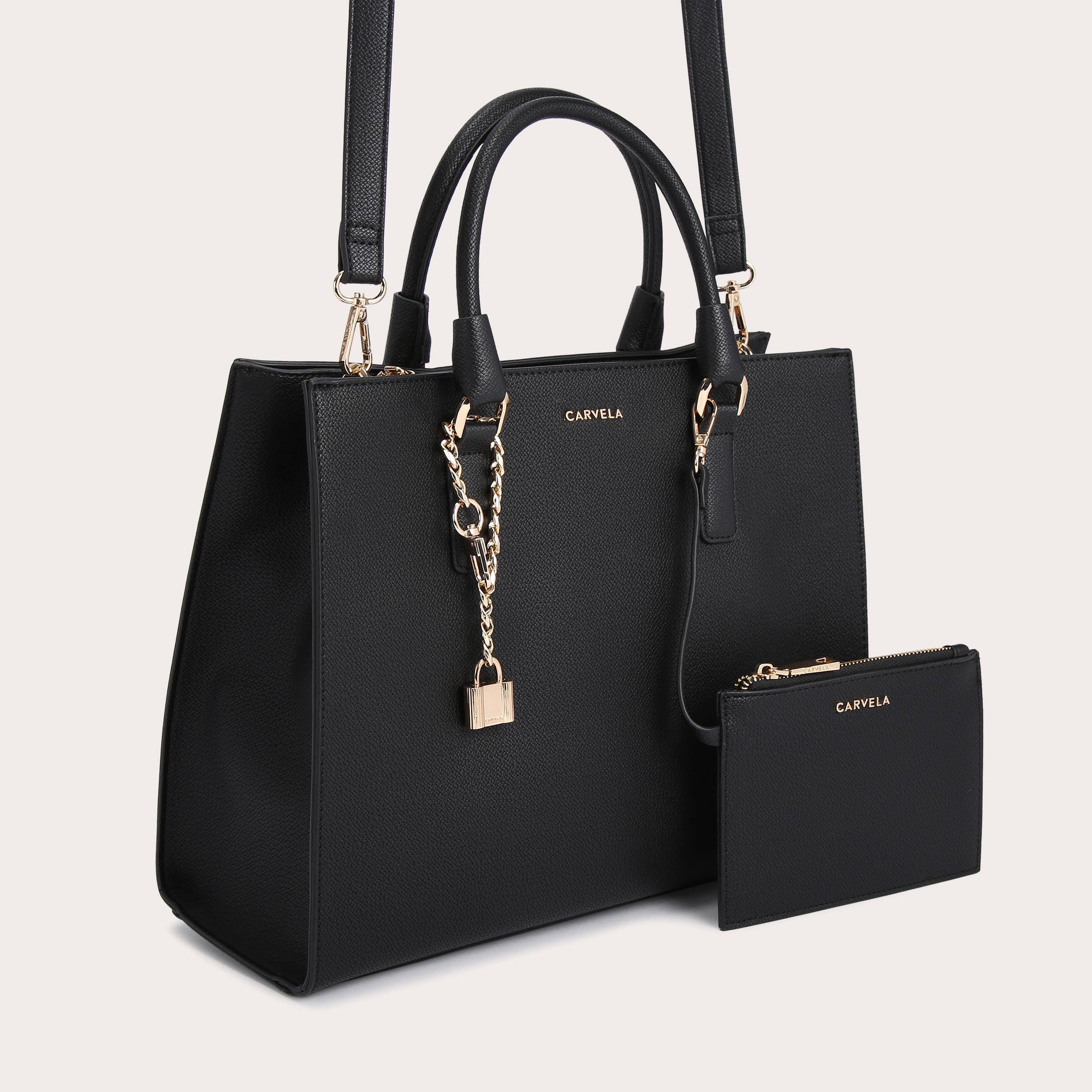 Black carvela best sale tote bag