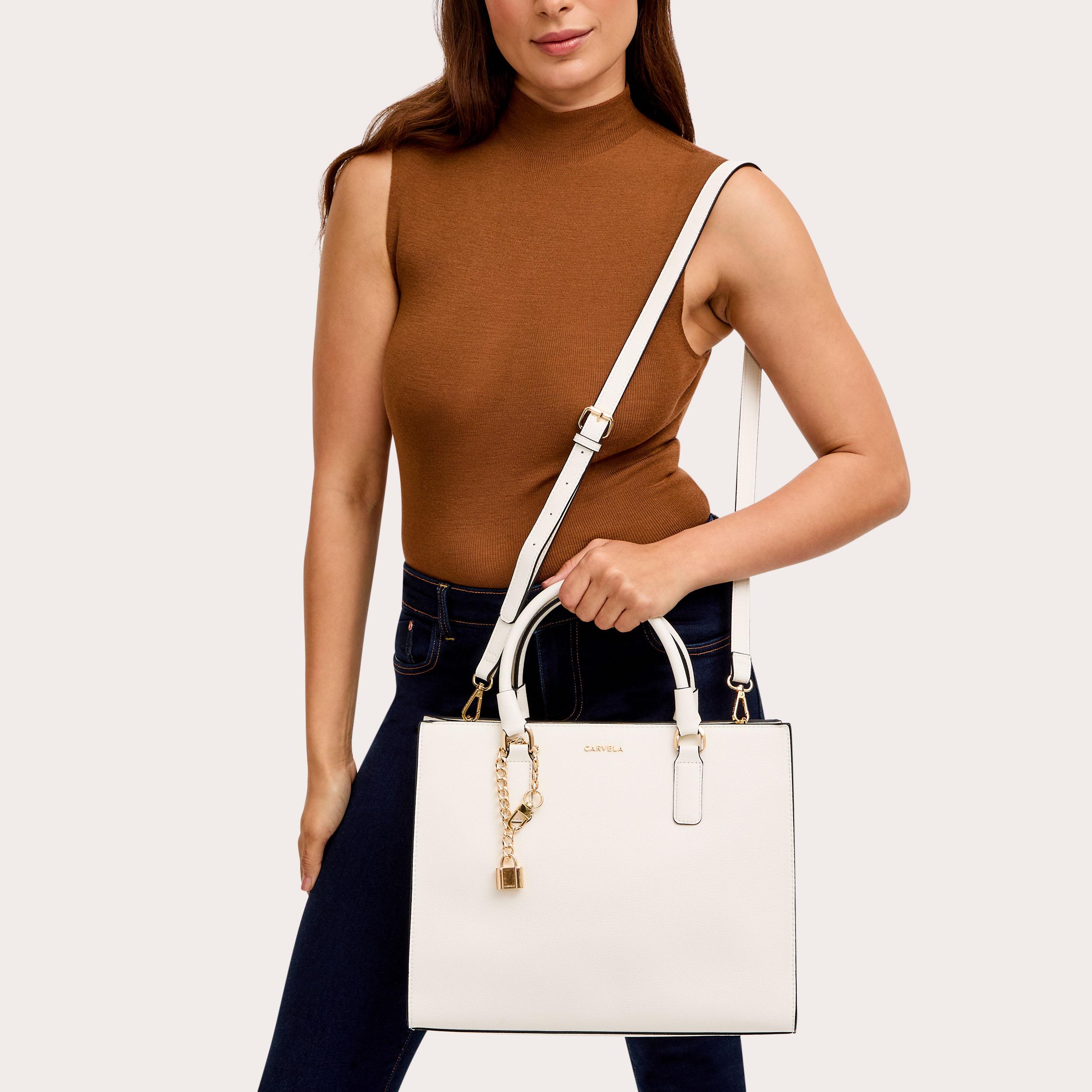 Carvela Structured Tote Handbag Latte Tote Bag