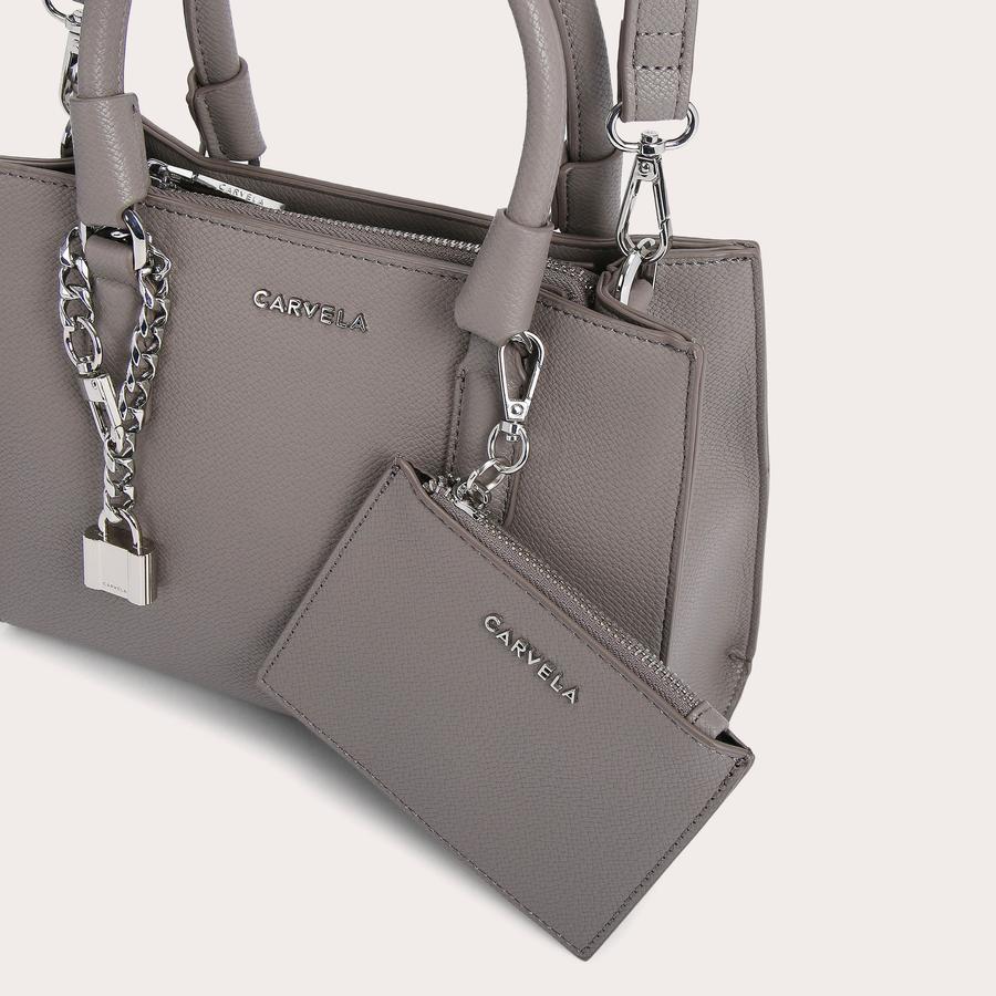 MINI LATTE Mini Grey Purse Cross Body Bag by CARVELA