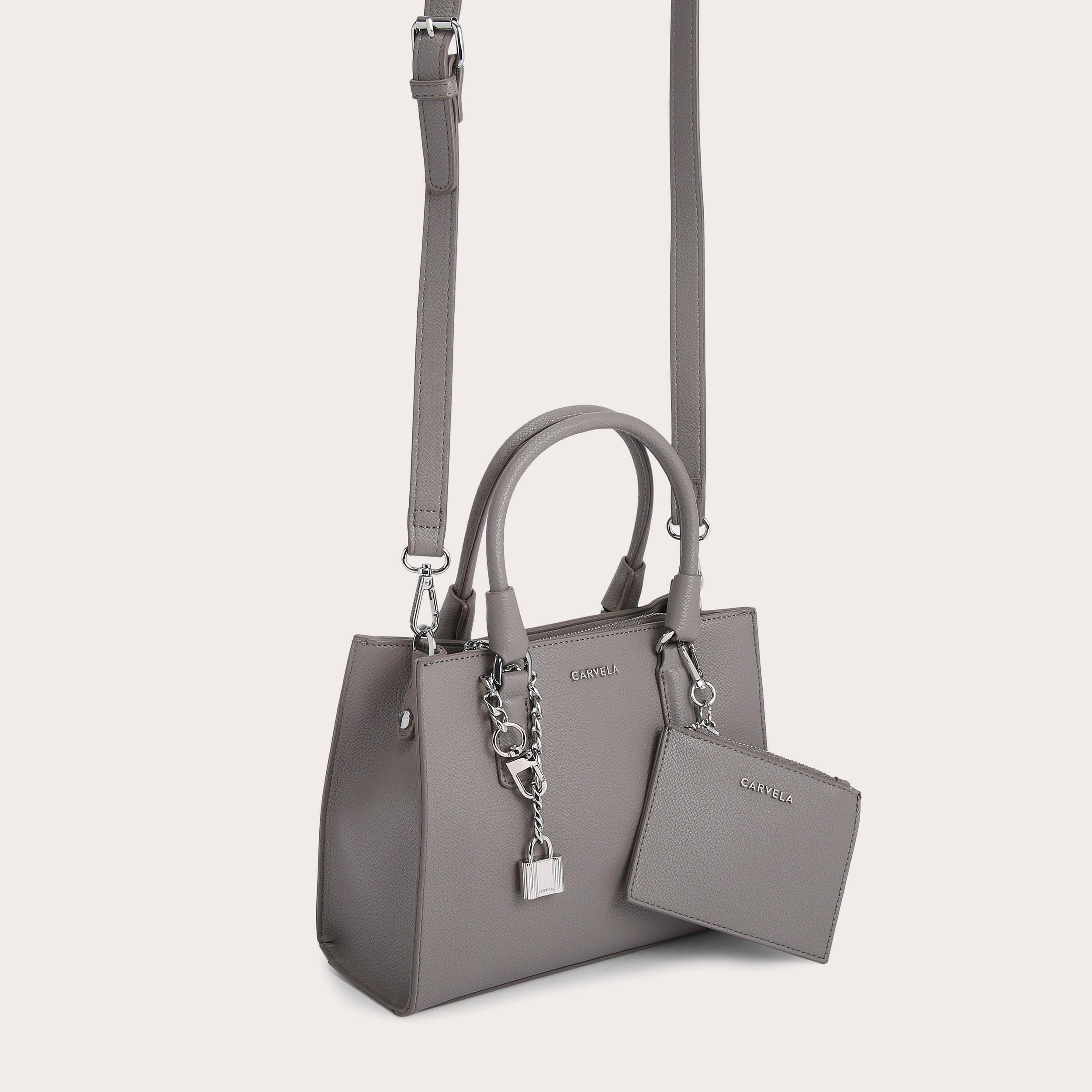 Grey carvela purse on sale