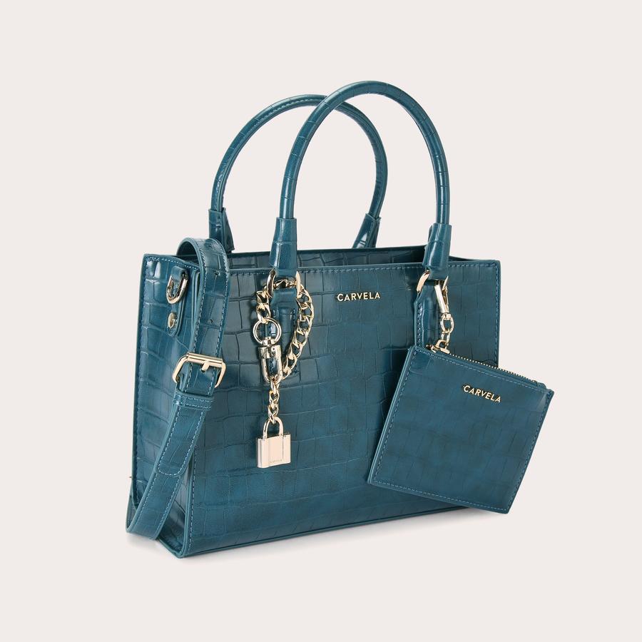 MINI LATTE Teal Tote Bag by CARVELA