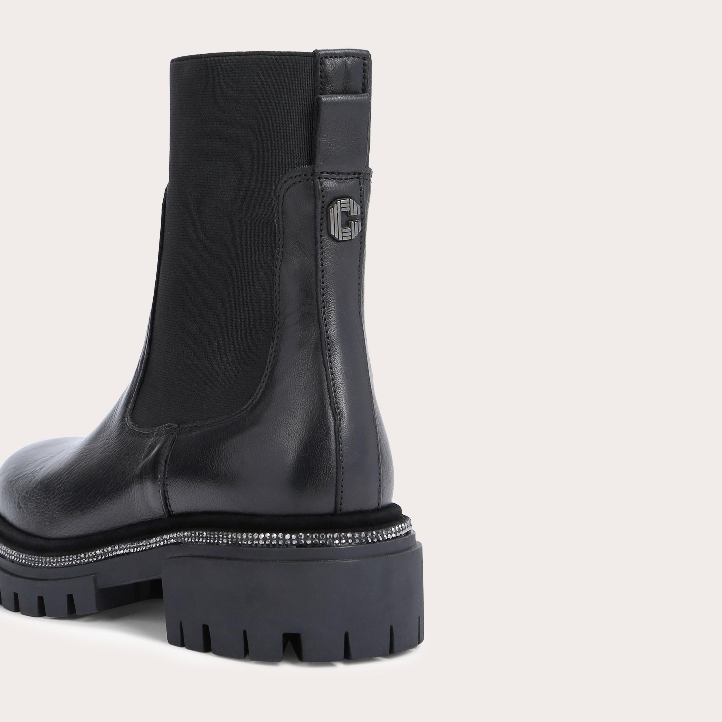 Carvela leather flat chelsea sales boots