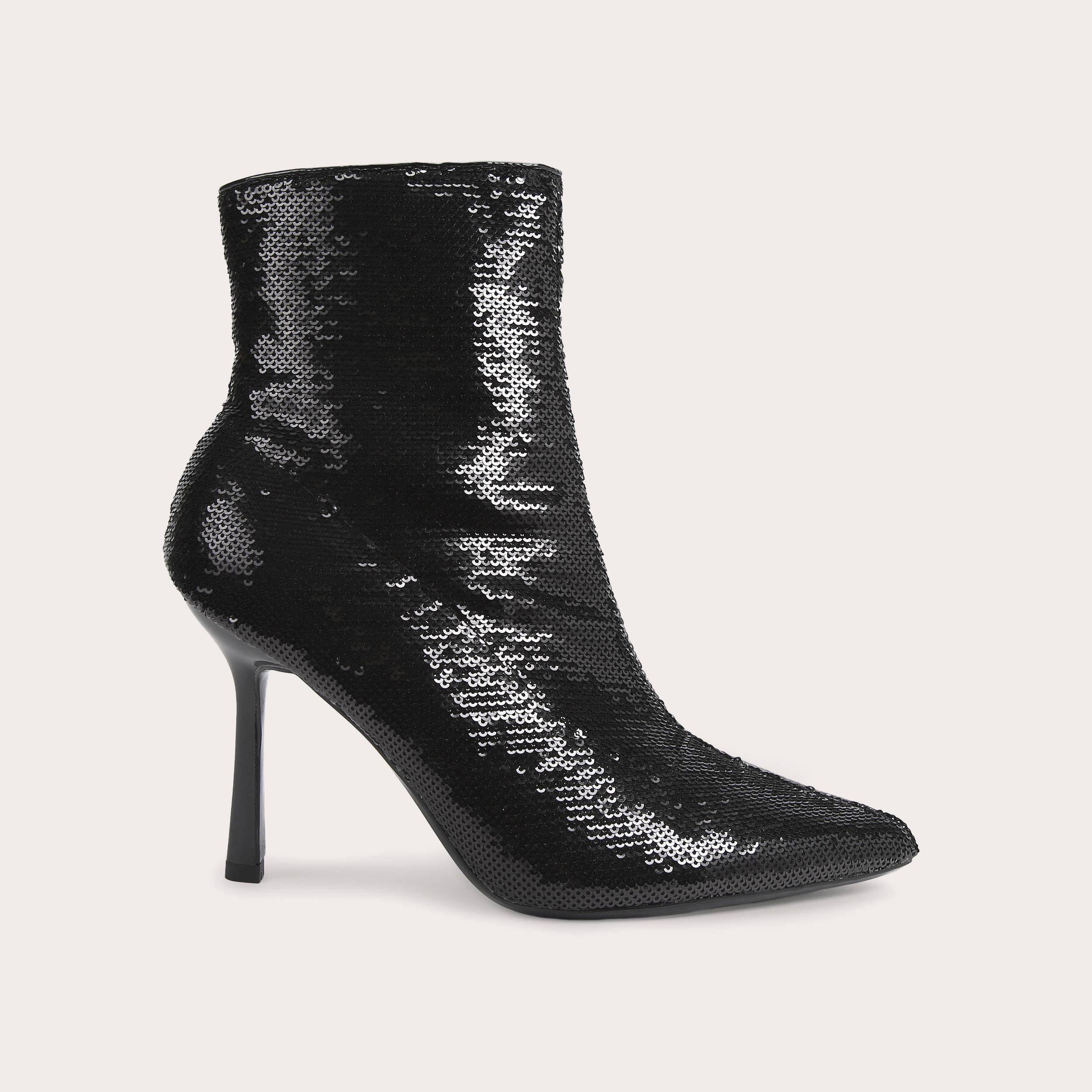 Black sequin ankle boots sale