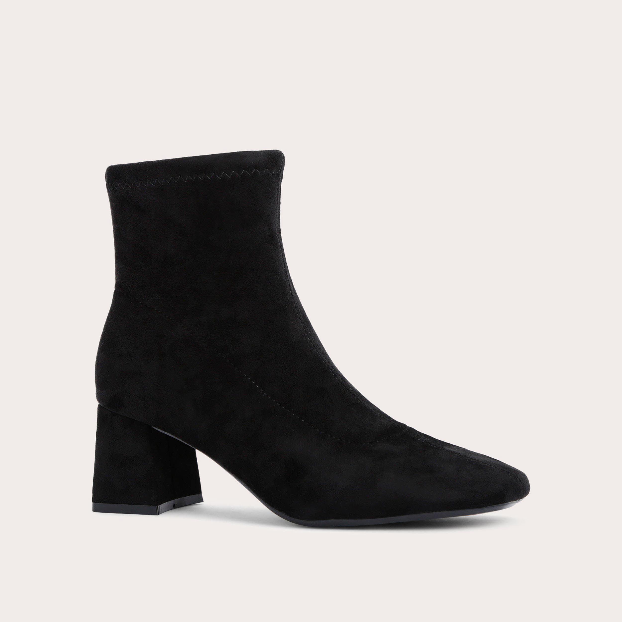 QUANT ANKLE BOOT Black Heel Suedette Ankle Boot by CARVELA