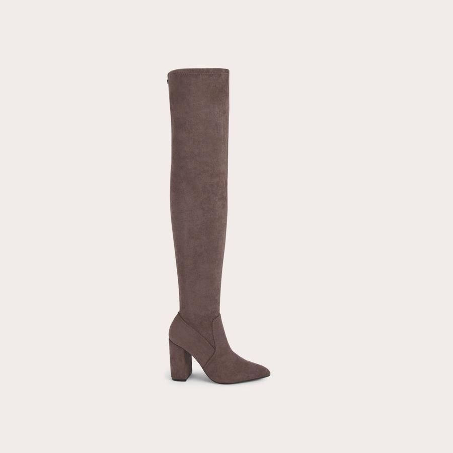 VIVI Brown Microsuede Knee High Heeled Boot by CARVELA