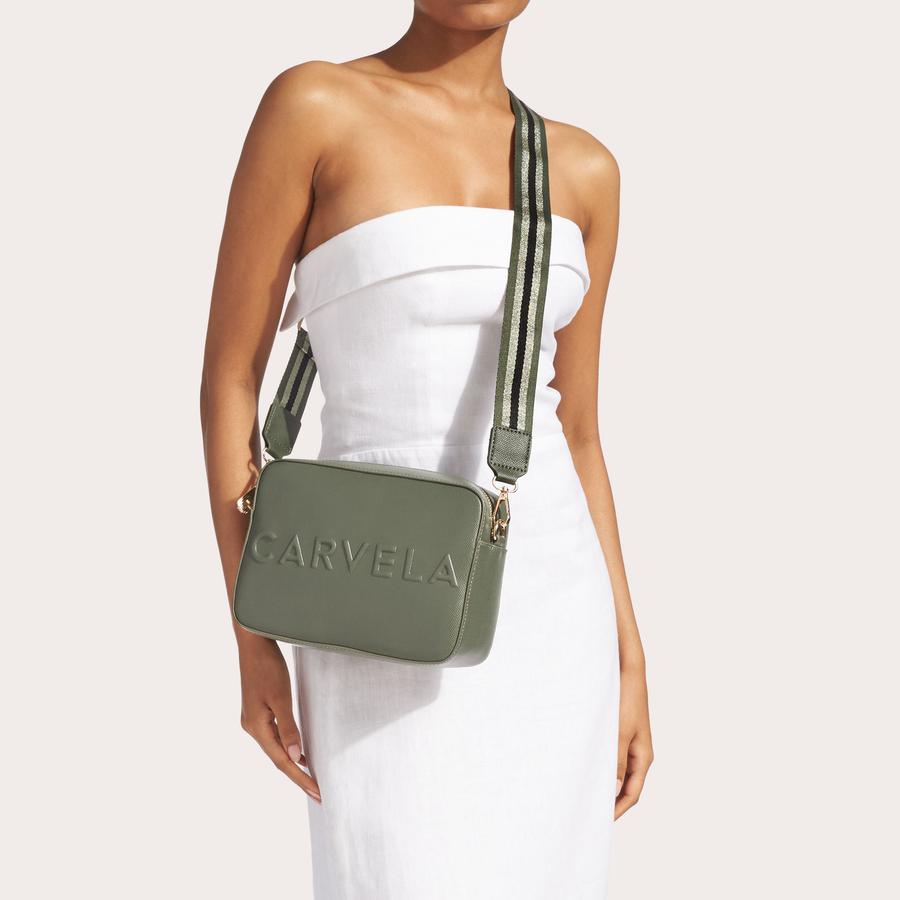 FRAME X BODY Khaki Cross Body Bag by CARVELA