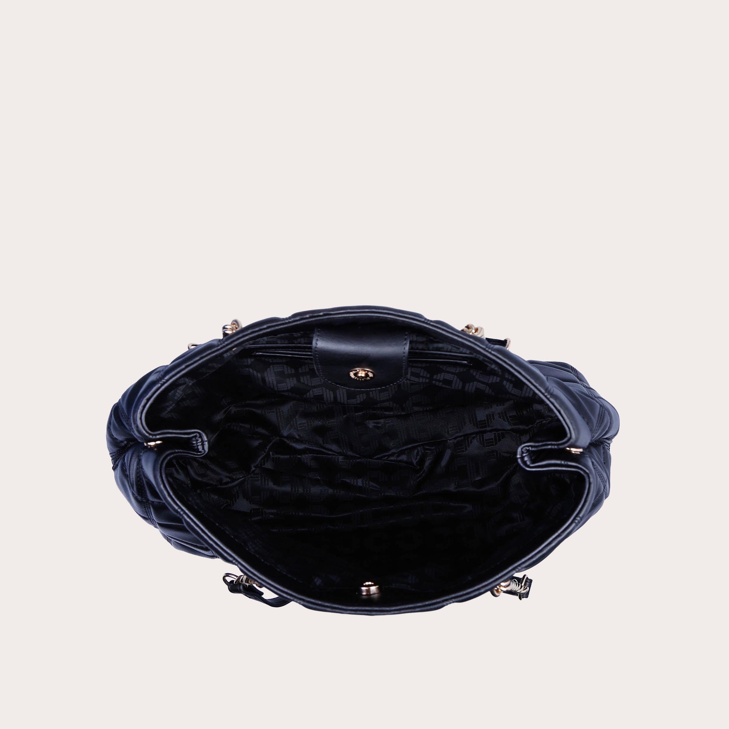 BROOKLYN TOTE 2 Black Quilted Tote Bag by CARVELA