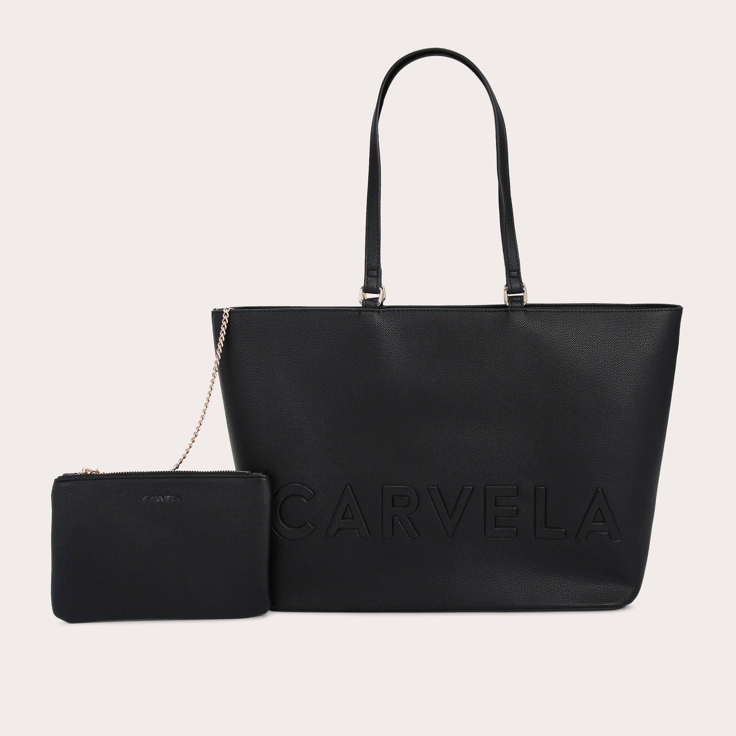 FRAME WINGED SHOPPER Navy Tote Bag by CARVELA