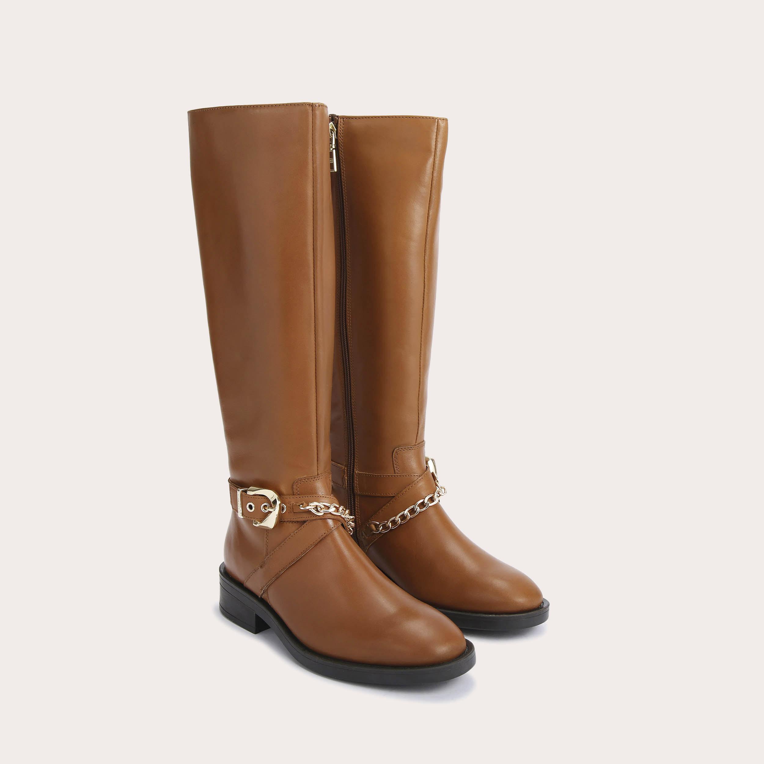 carvela tan knee high boots