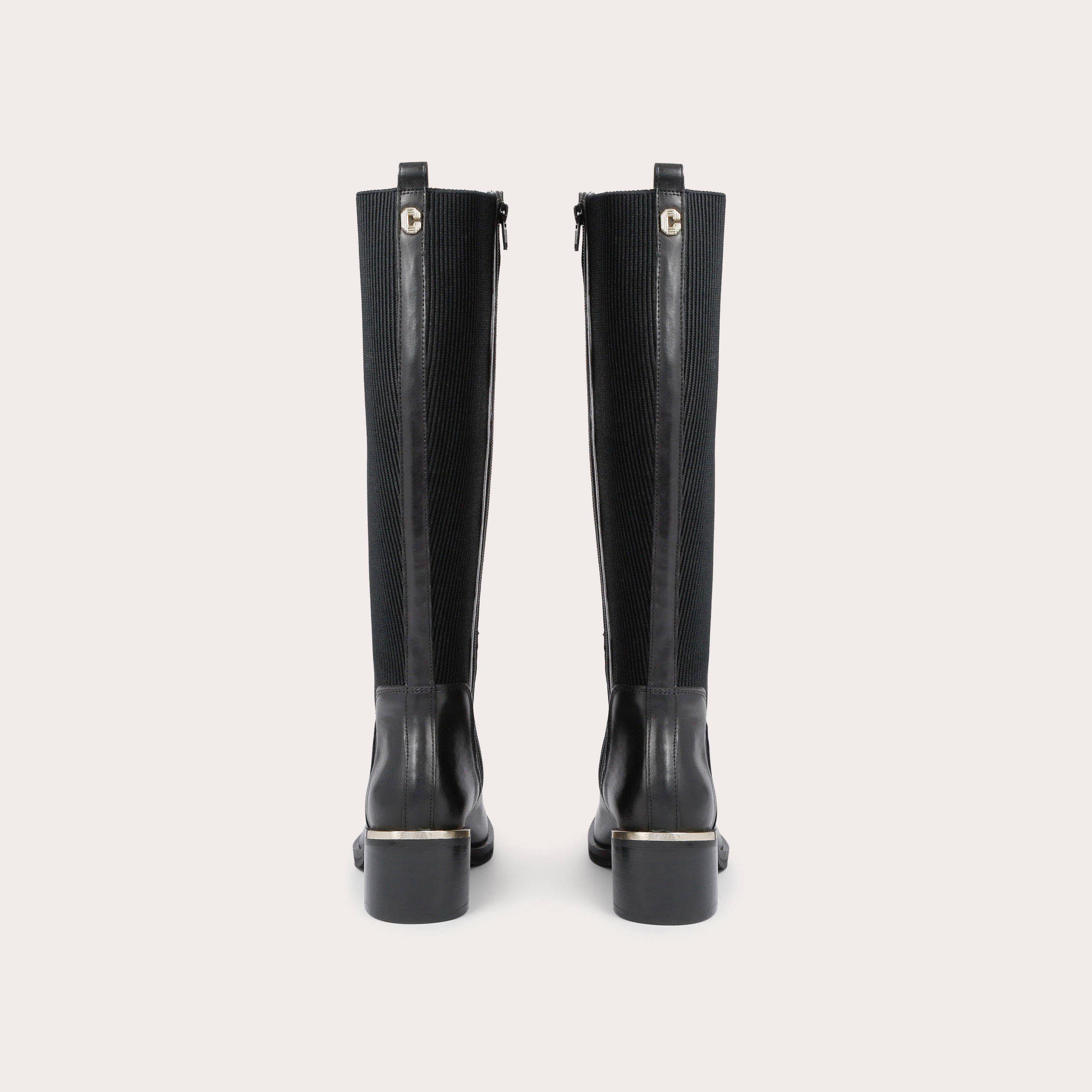 LIBERTY HIGH Black Knee High Boots by CARVELA