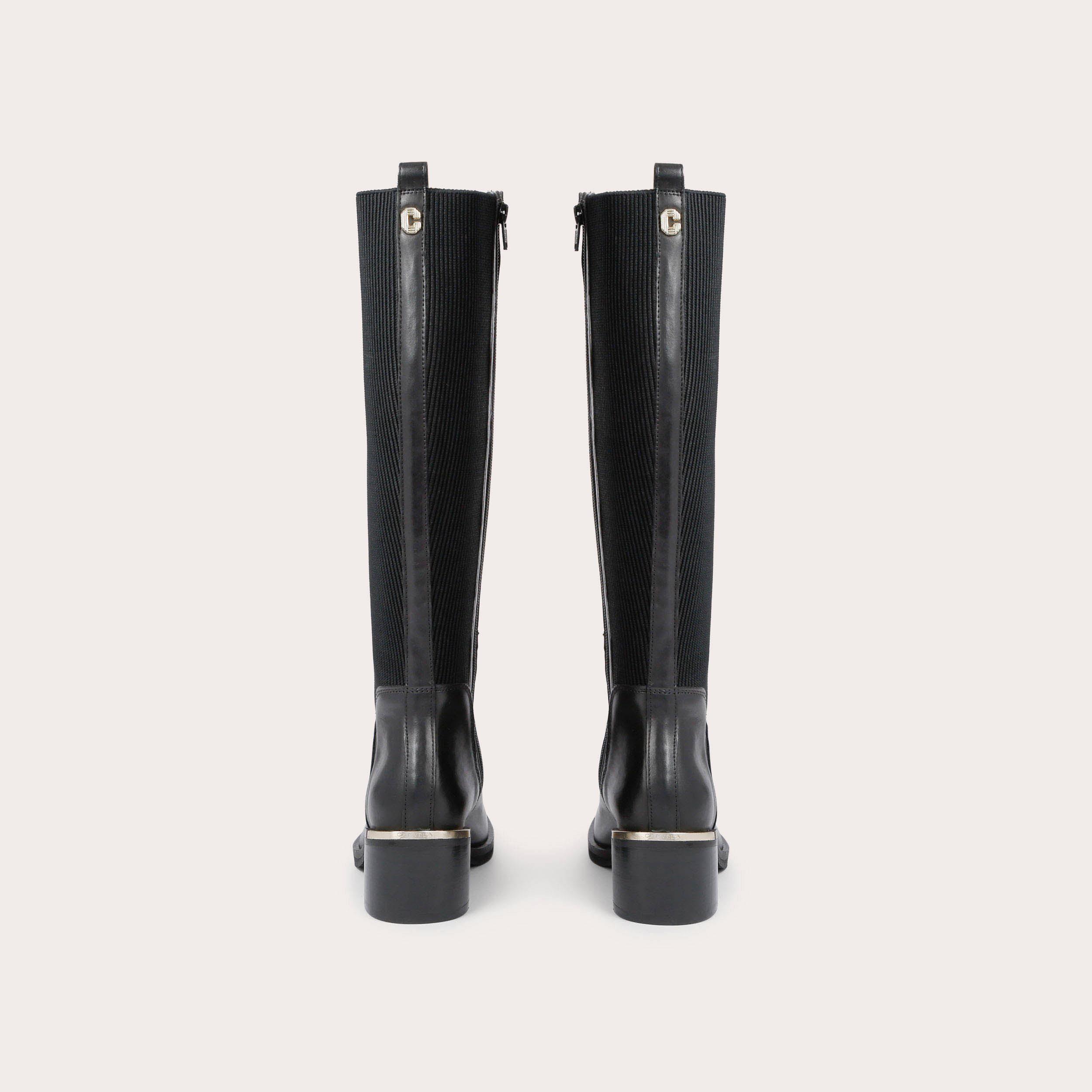 carvela black knee high boots