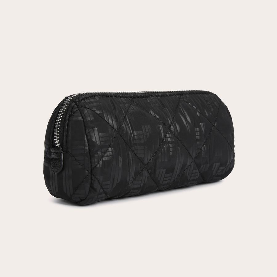 CLOUD MAKE UP BAG SM Black Branded Logo Make Up Bag by CARVELA