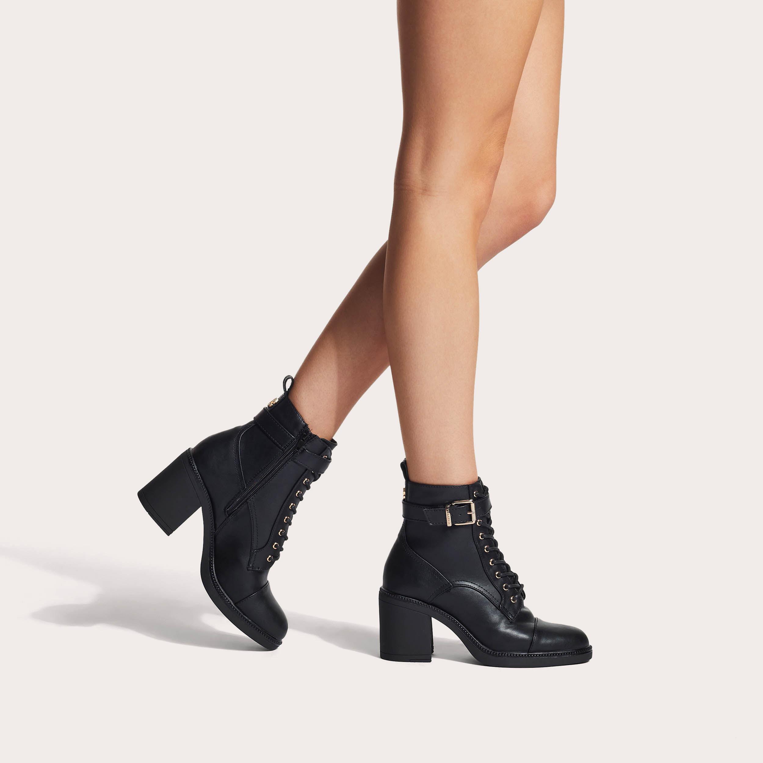 TEMPLE Black Heeled Ankle Boot by CARVELA