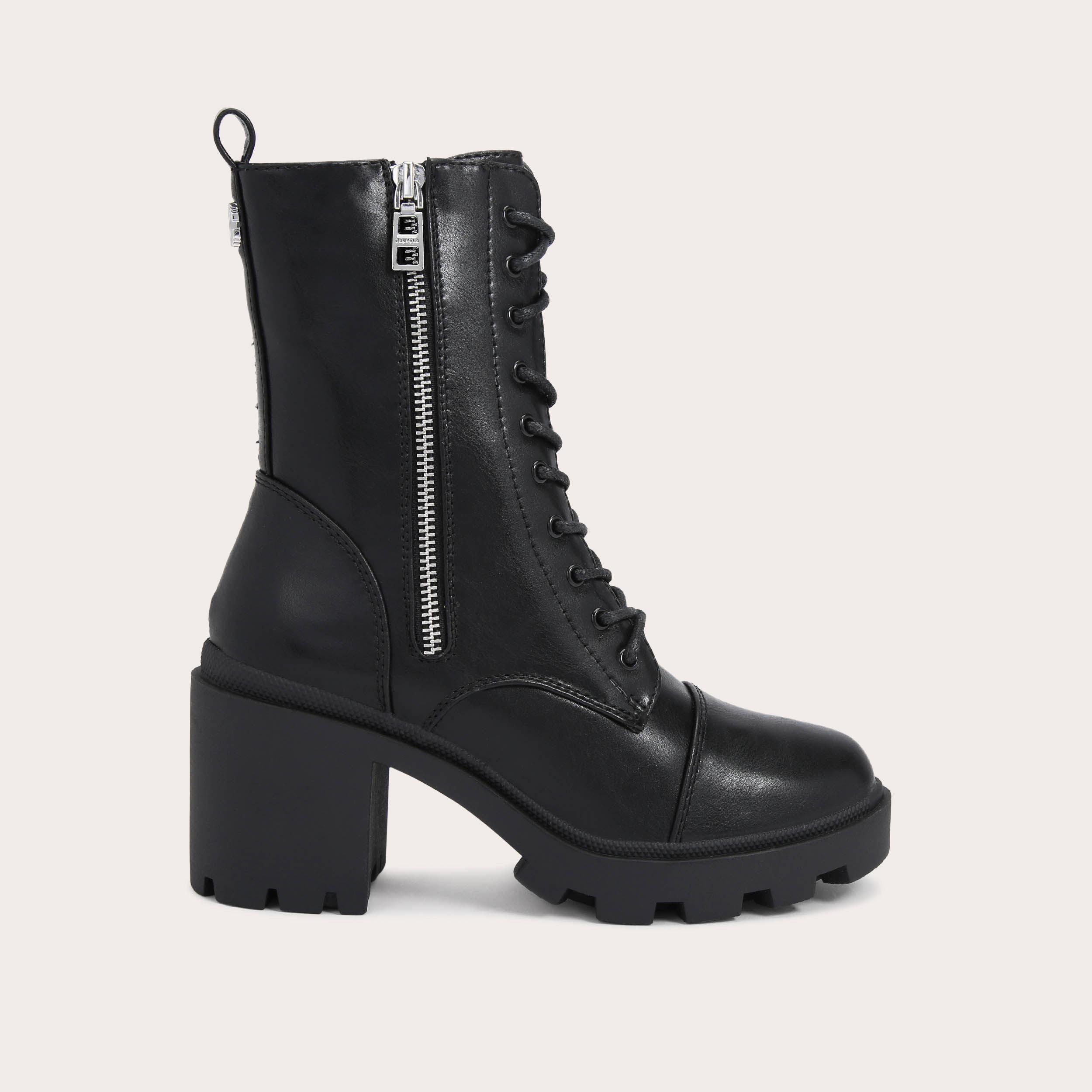SIREN Black Lace Up Heel Ankle Boot by CARVELA