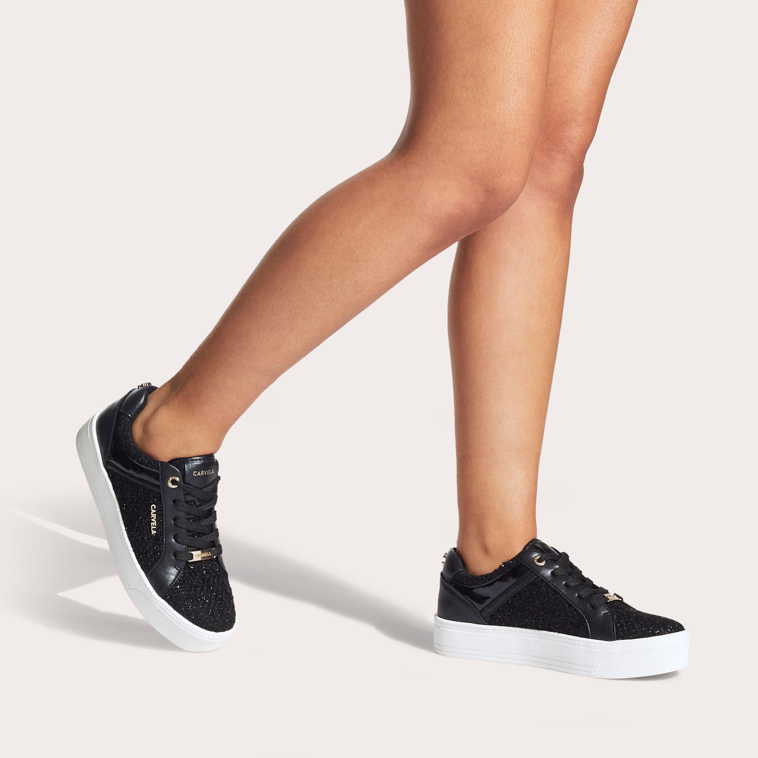 Carvela jasper glitter trainers clearance