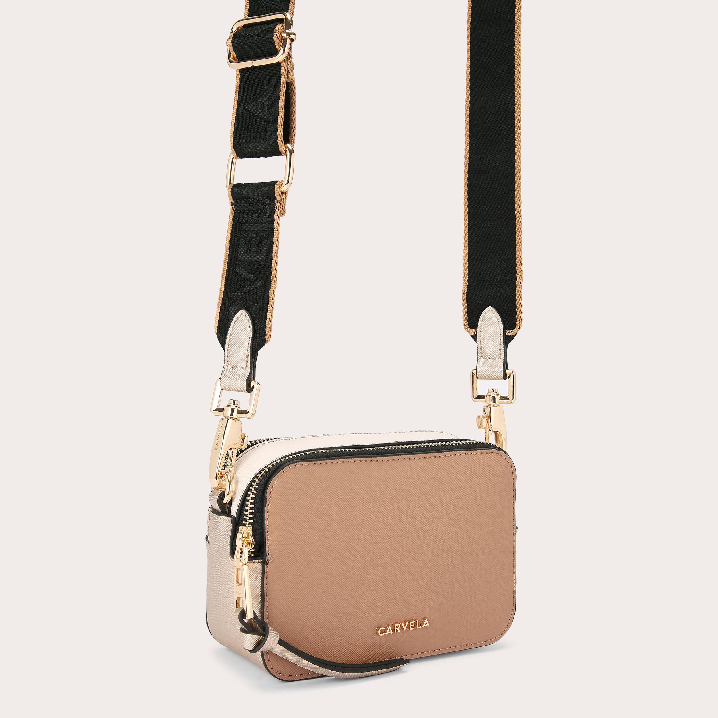 ICON MINI X BODY Camel Cross Body Bag by CARVELA