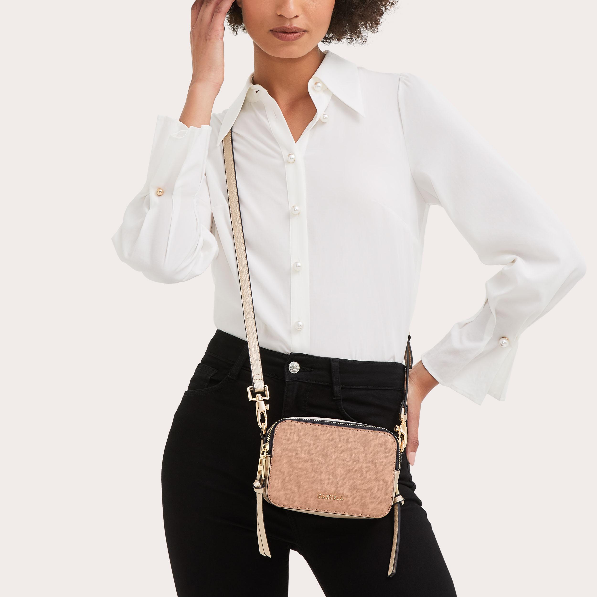 ICON MINI X BODY Camel Cross Body Bag by CARVELA