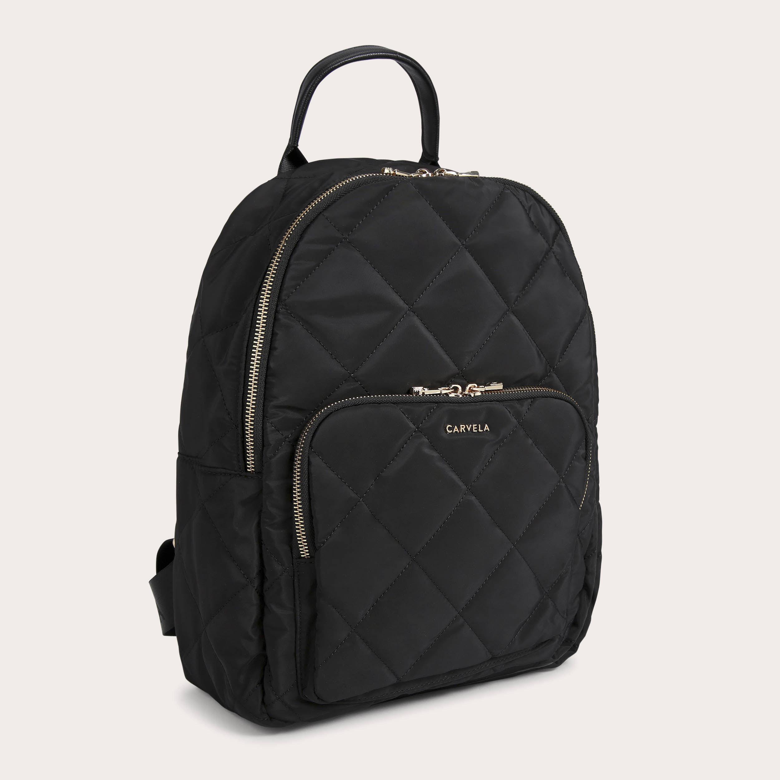 ROXIE BACKPACK Black Zipped Backpack by CARVELA