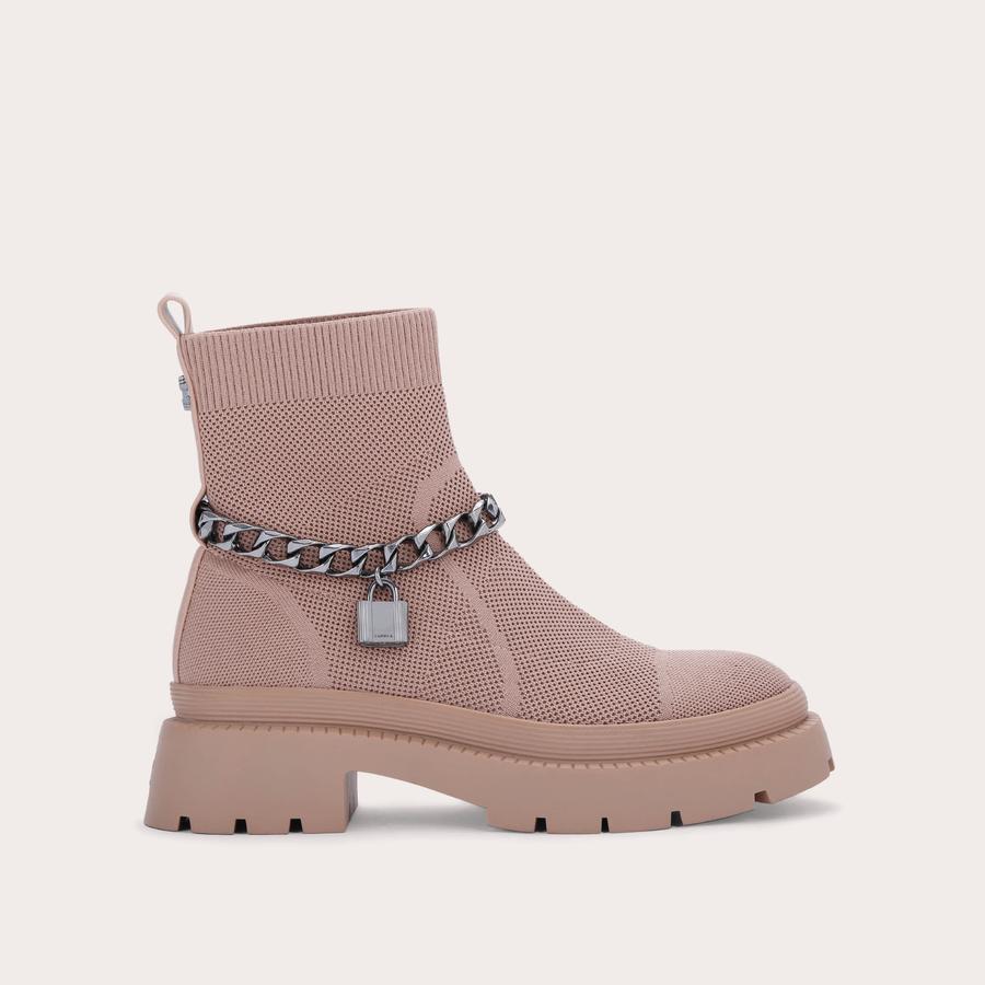 REBEL SOCK Blush Knitted Sock Ankle Boot by CARVELA