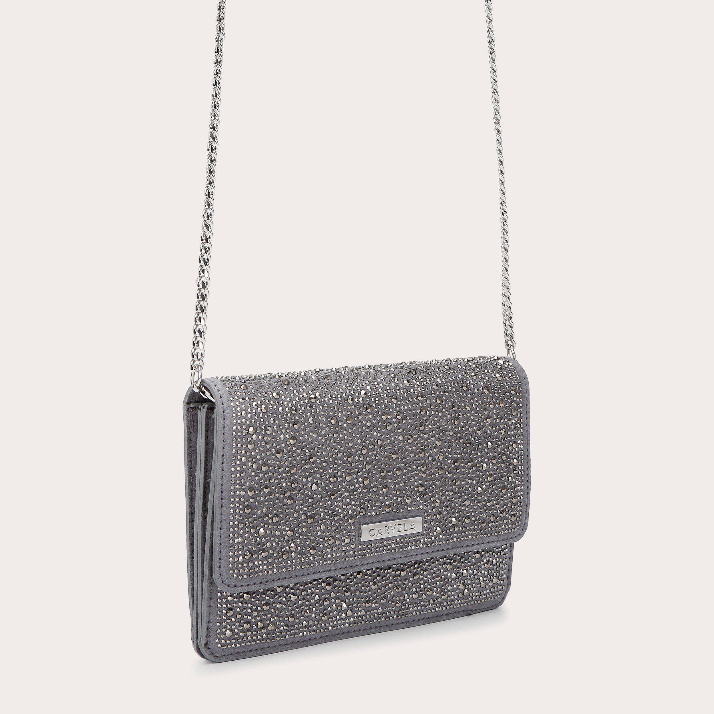 Carvela grey best sale clutch bag