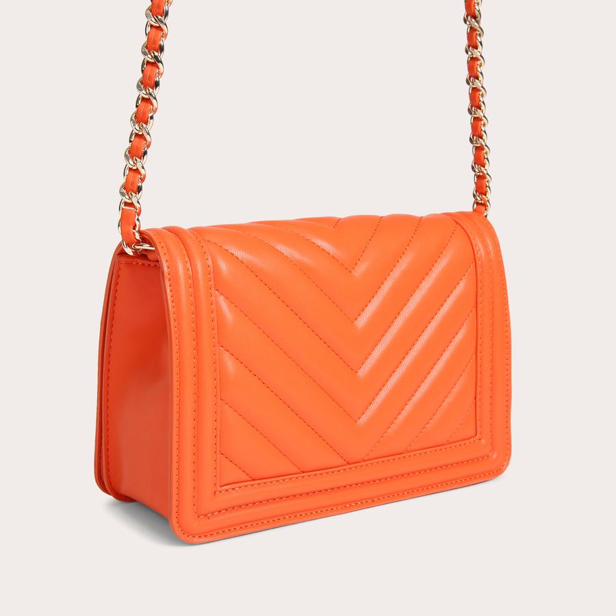 LARA TASSEL FLAPOVER Orange Cross Body Bag by CARVELA