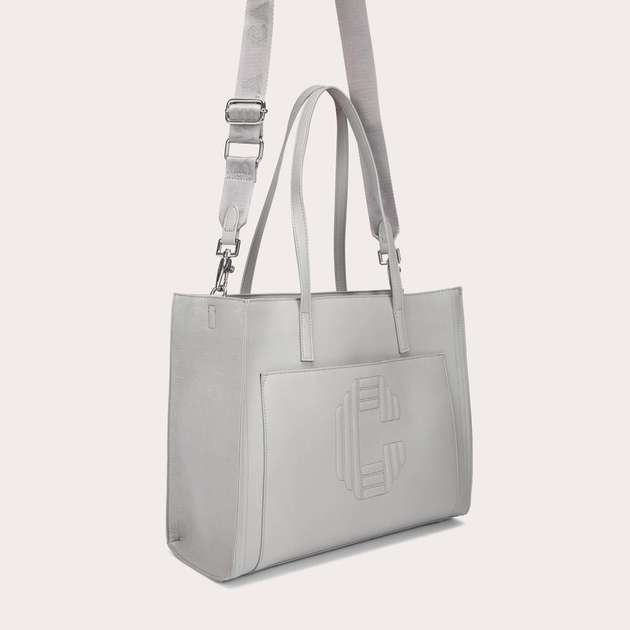 ICON SHOPPER Grey Signature C Shopper Bag by CARVELA