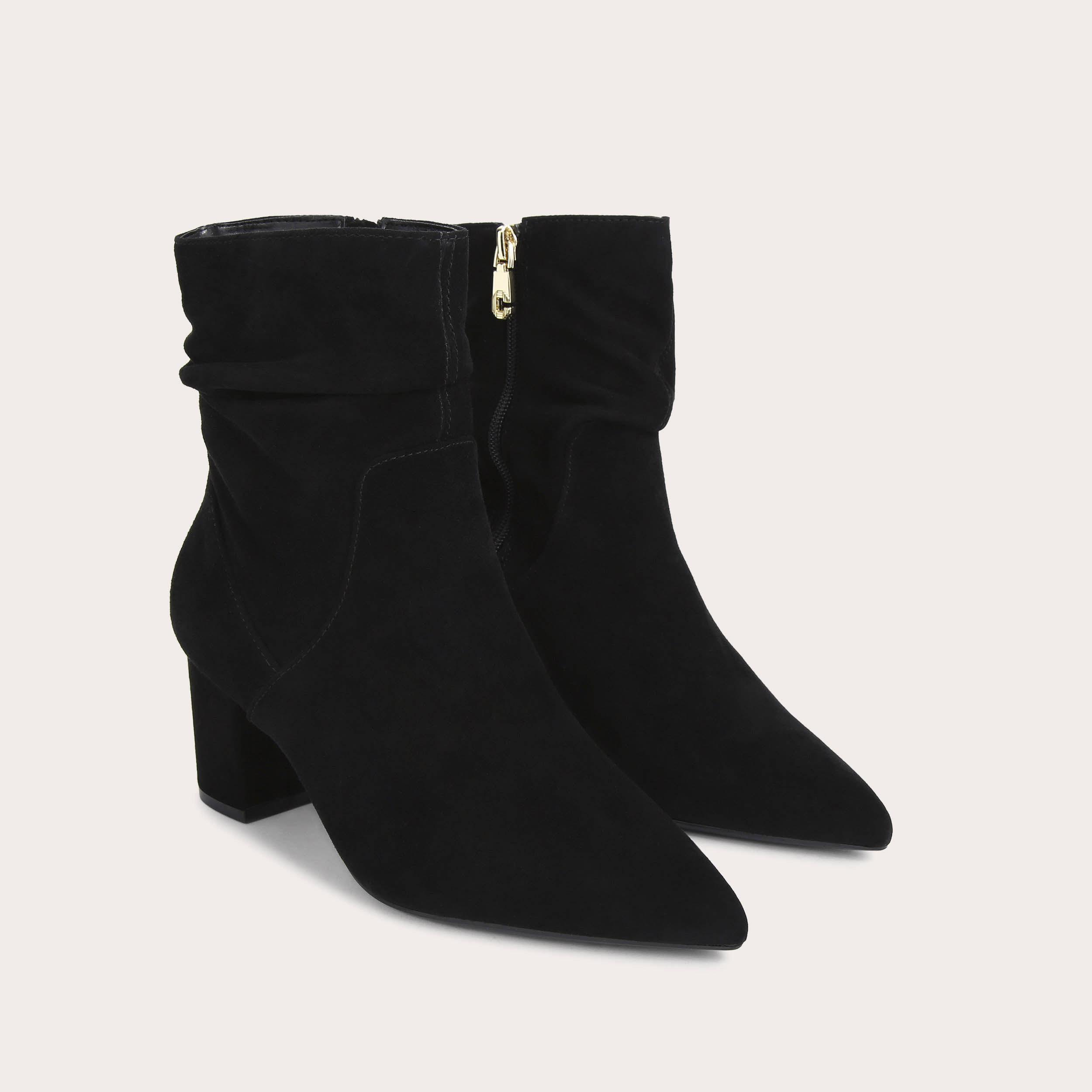 ADMIRE LOW SLOUCH Black Suede Point Toe Boot by CARVELA