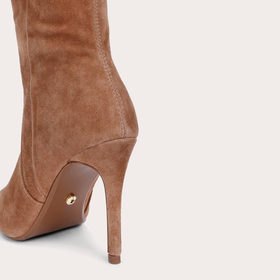 SPICY SLOUCH Tan Slouch Suede Knee High Boot by CARVELA