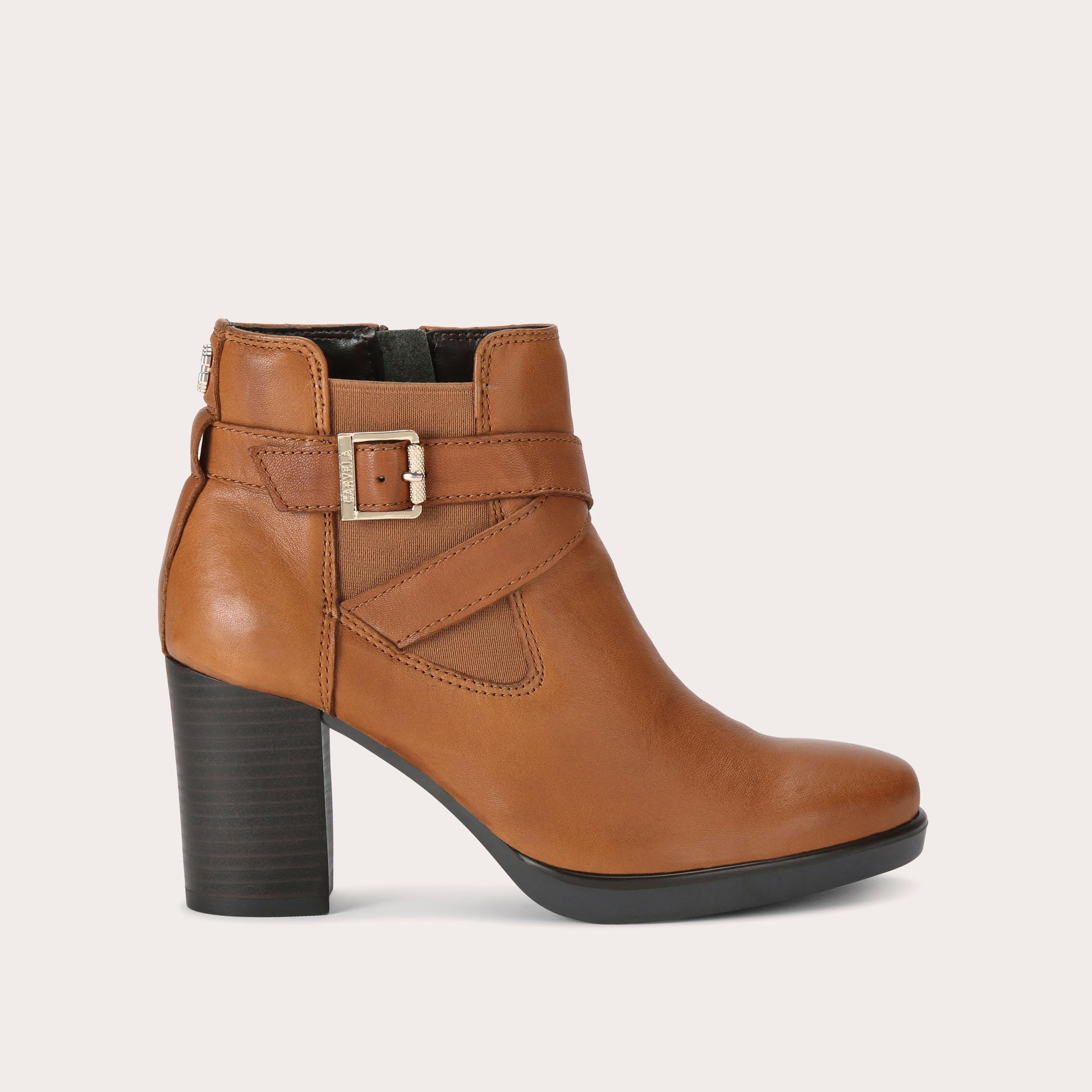 SNUG Tan Leather Ankle Boots by CARVELA COMFORT