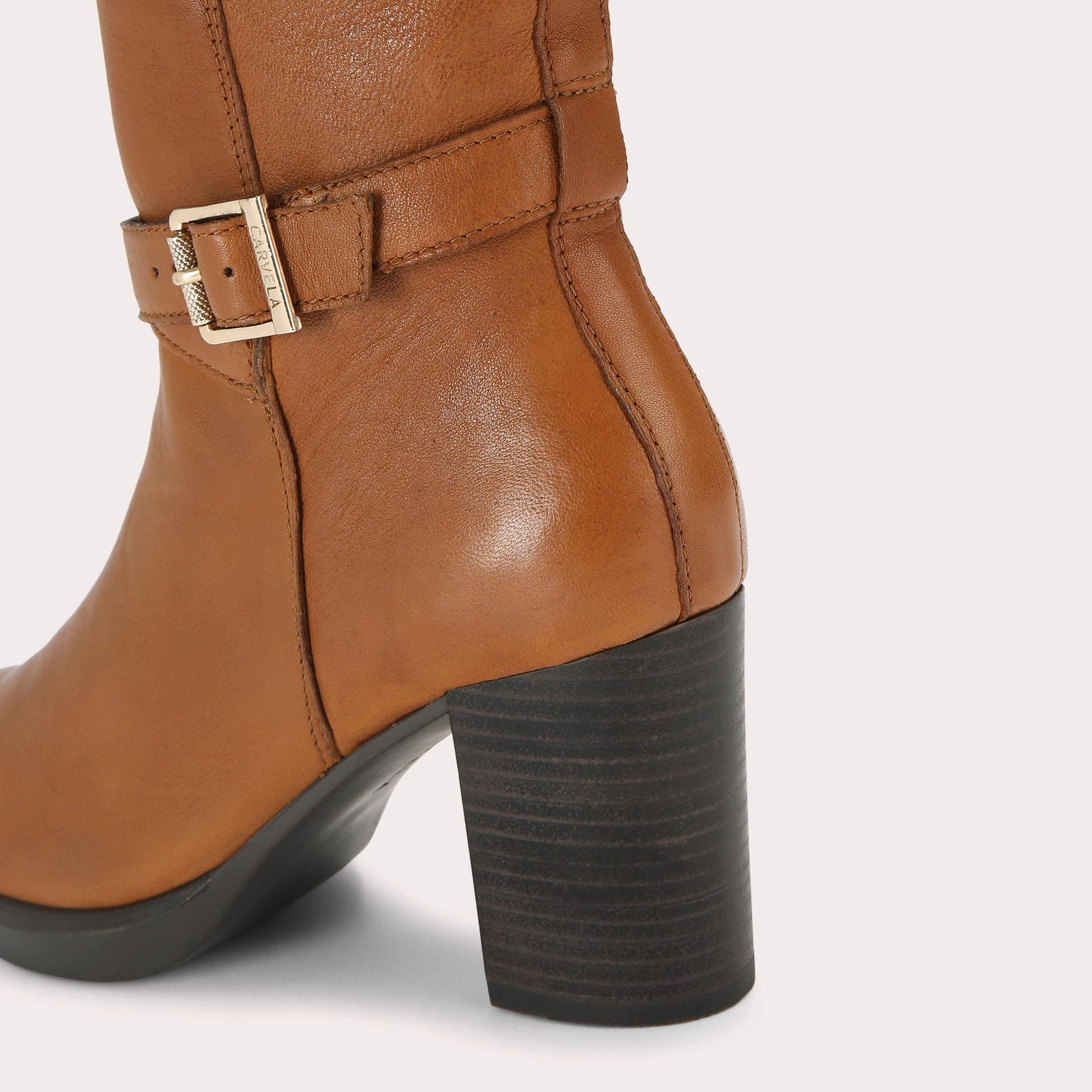 carvela tan knee high boots