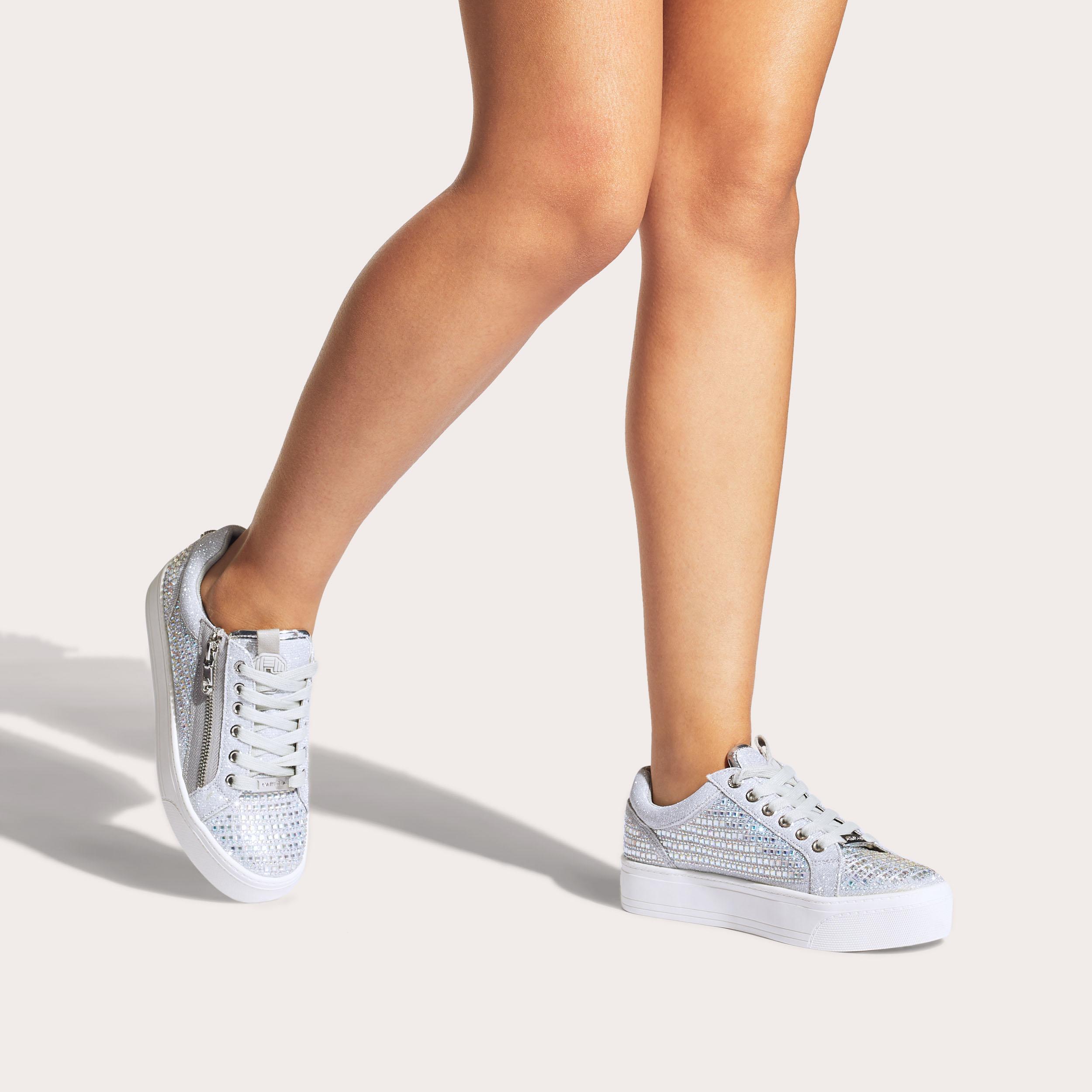 carvela trainers glitter