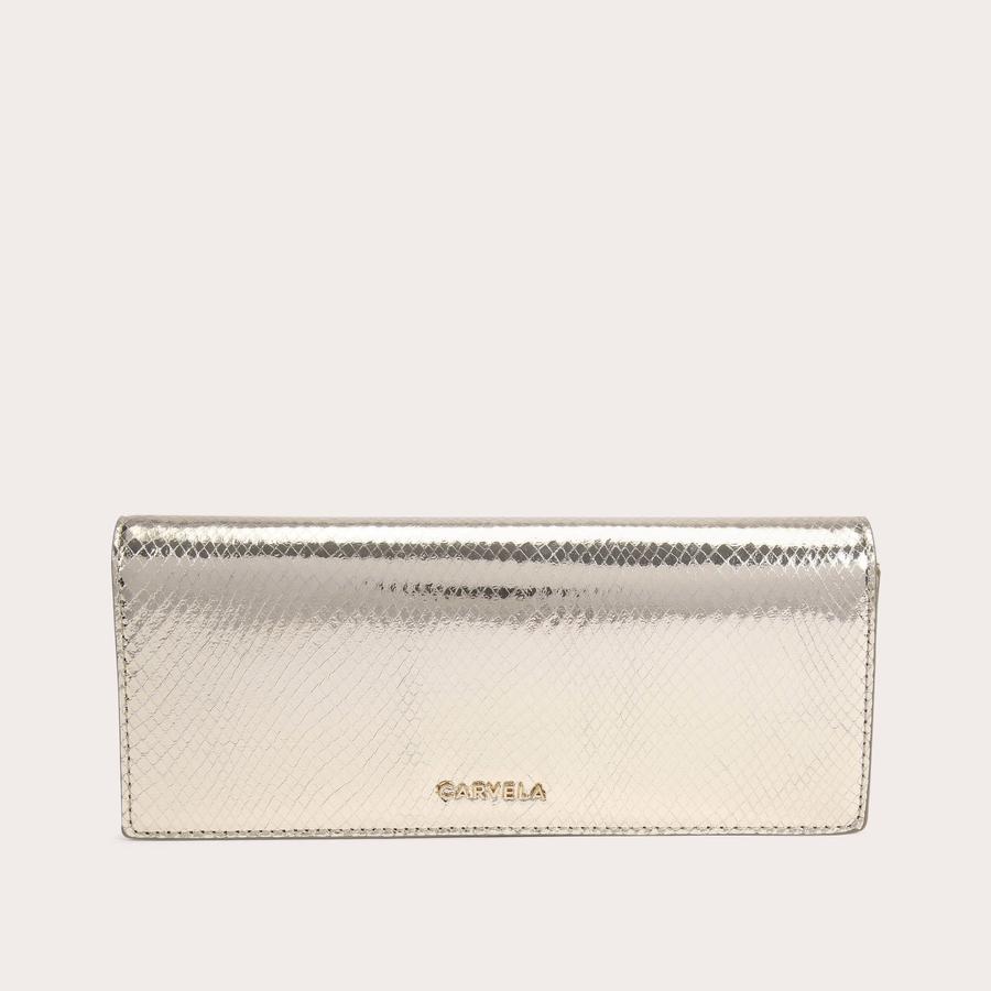 Gold snake print clutch bag hotsell