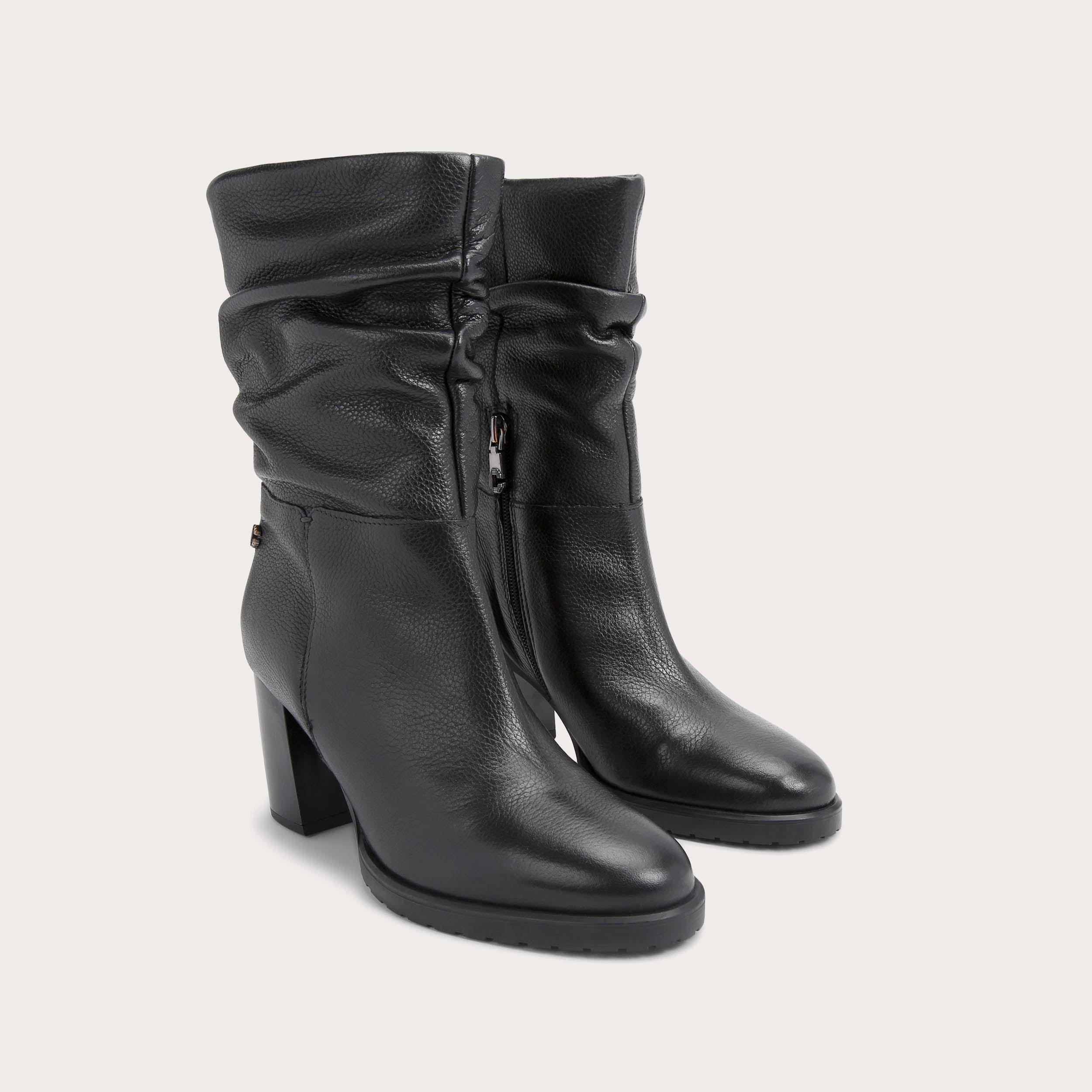 TURNUP Leather Textured Block Heel Ankle Boot by CARVELA COMFORT