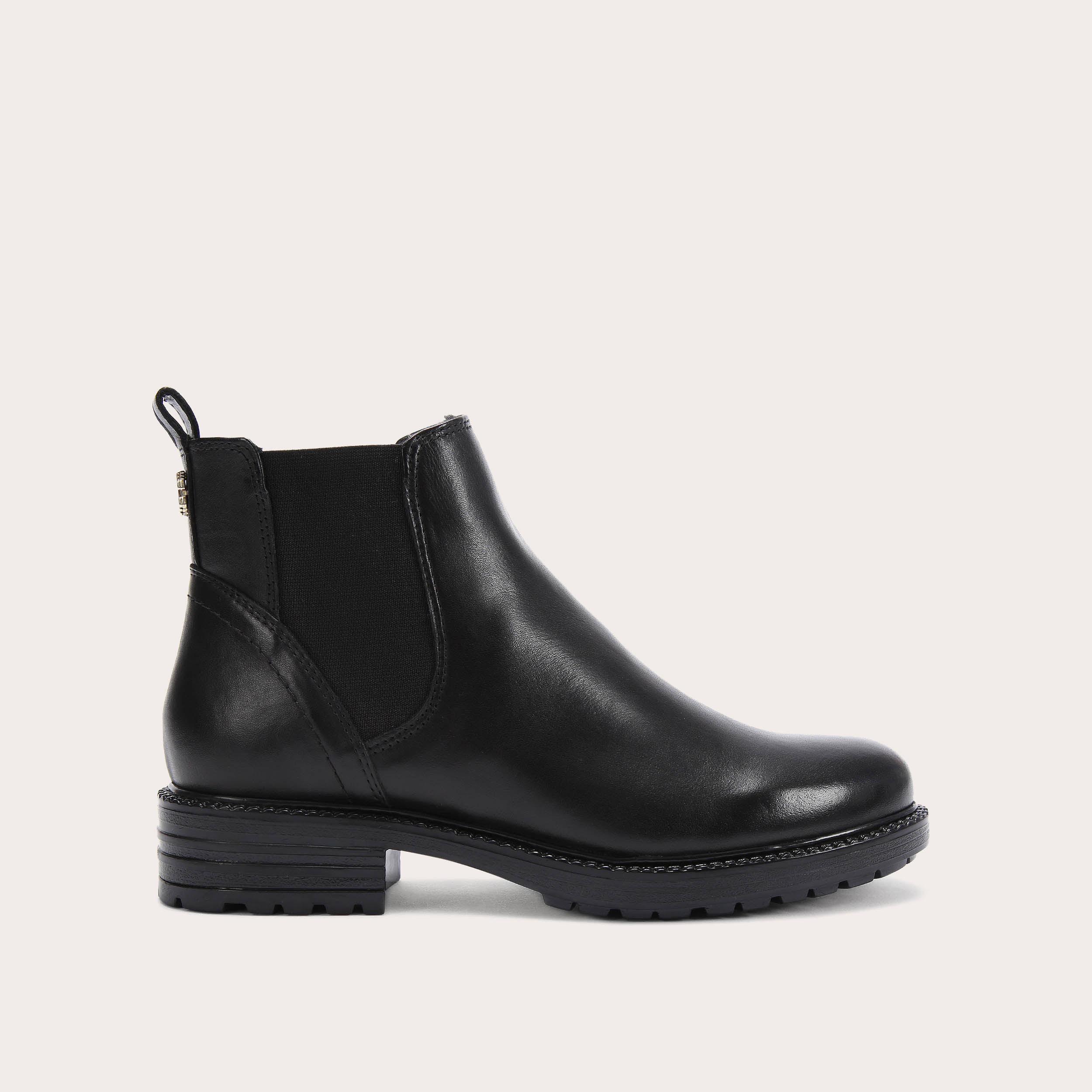 RUSS Black Leather Chelsea Boots by CARVELA COMFORT