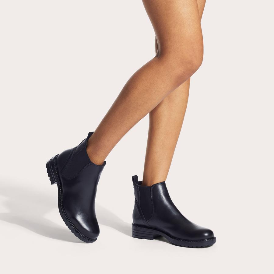 RUSS Black Leather Chelsea Boots by CARVELA COMFORT