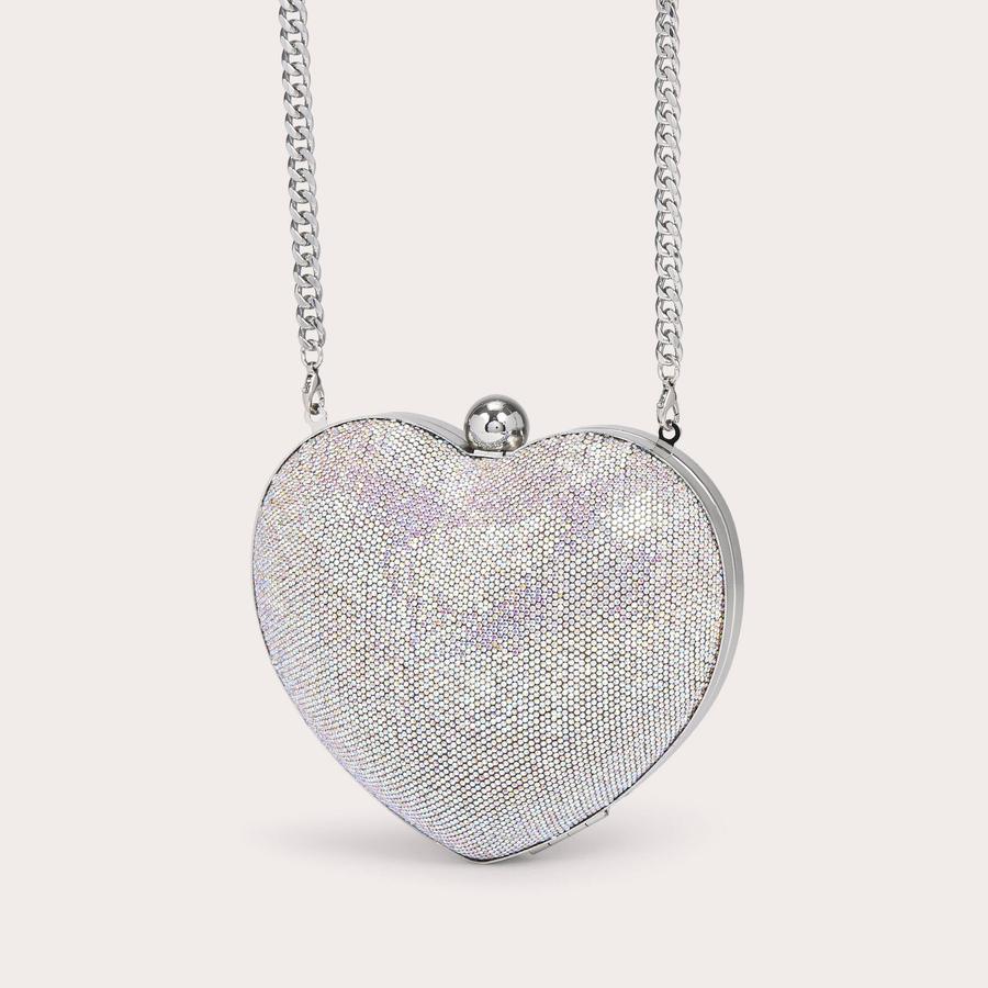 AMORE CLUTCH Crystal Heart Clutch Bag by CARVELA