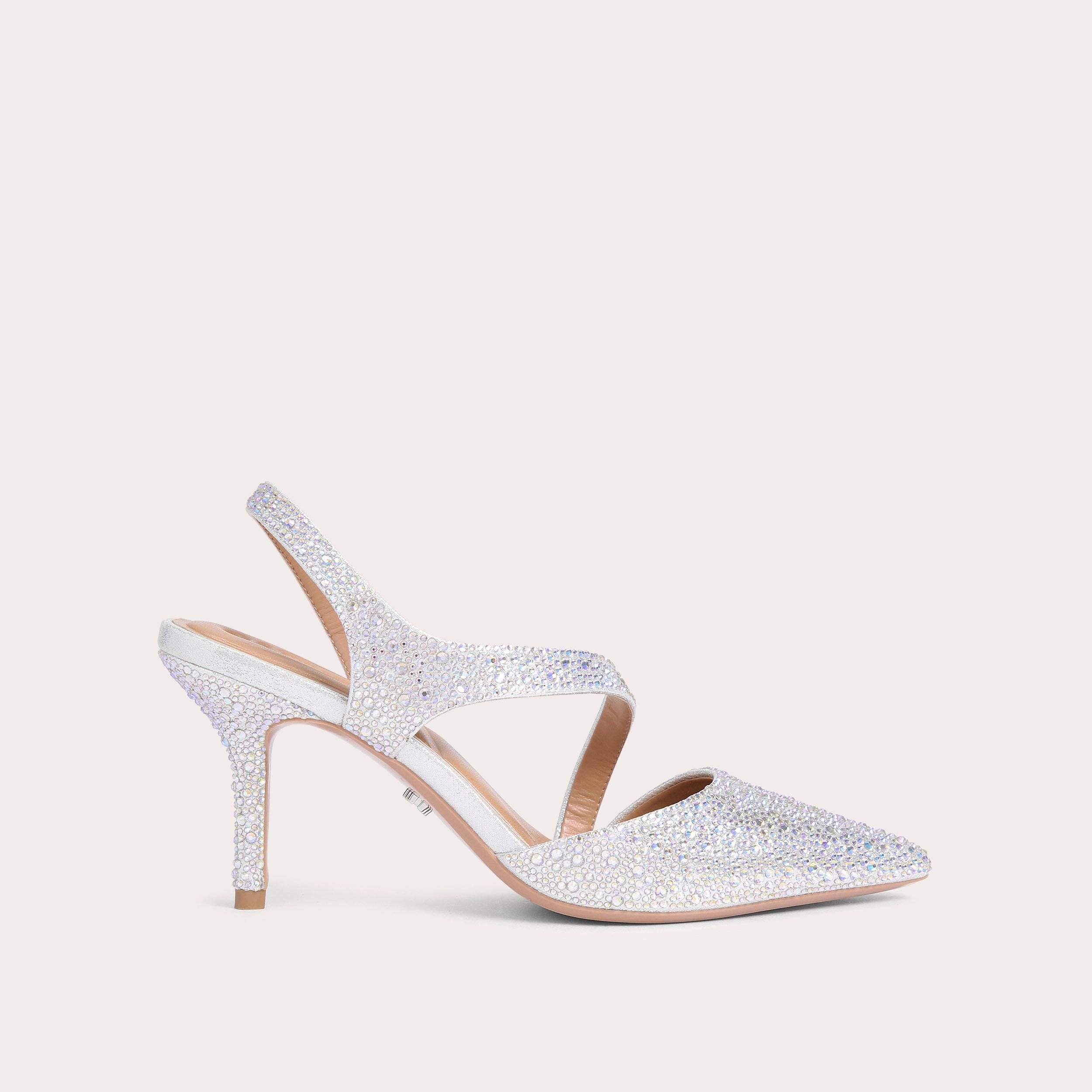 Silver hot sale jewelled shoes