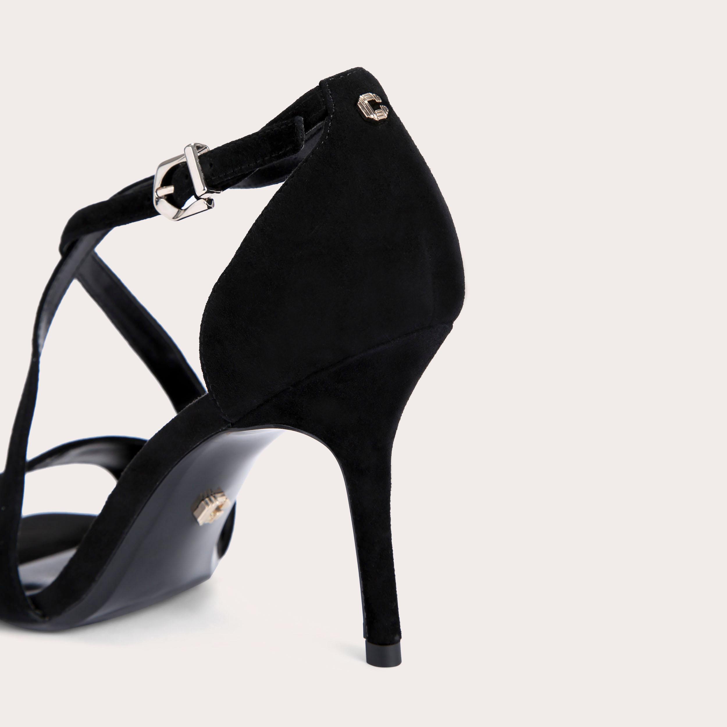 carvela pointed asymmetric strap heels